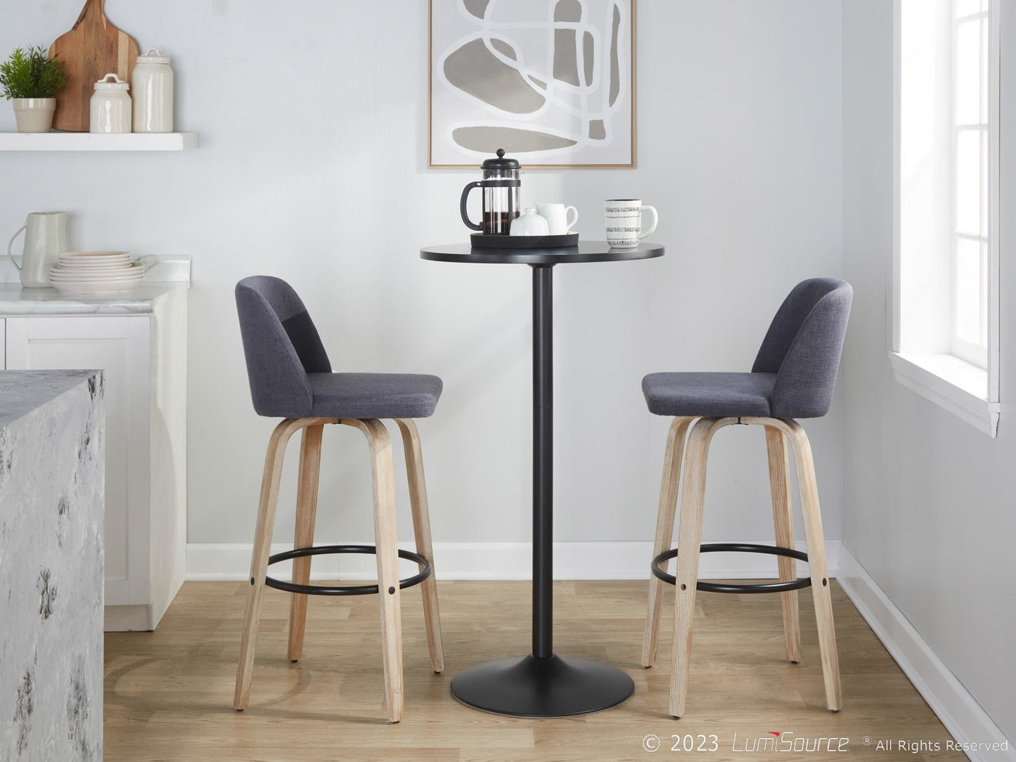 Majestic Office Furniture 30" Fixed-Height Barstool - Set of 2