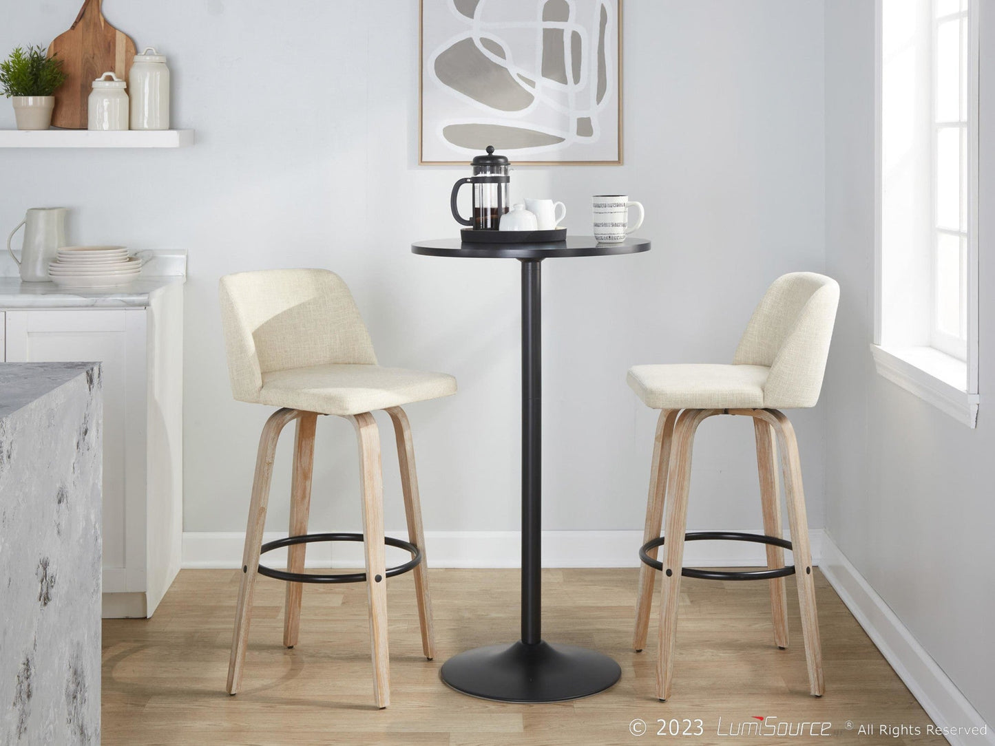 Majestic Office Furniture 30" Fixed-Height Barstool - Set of 2