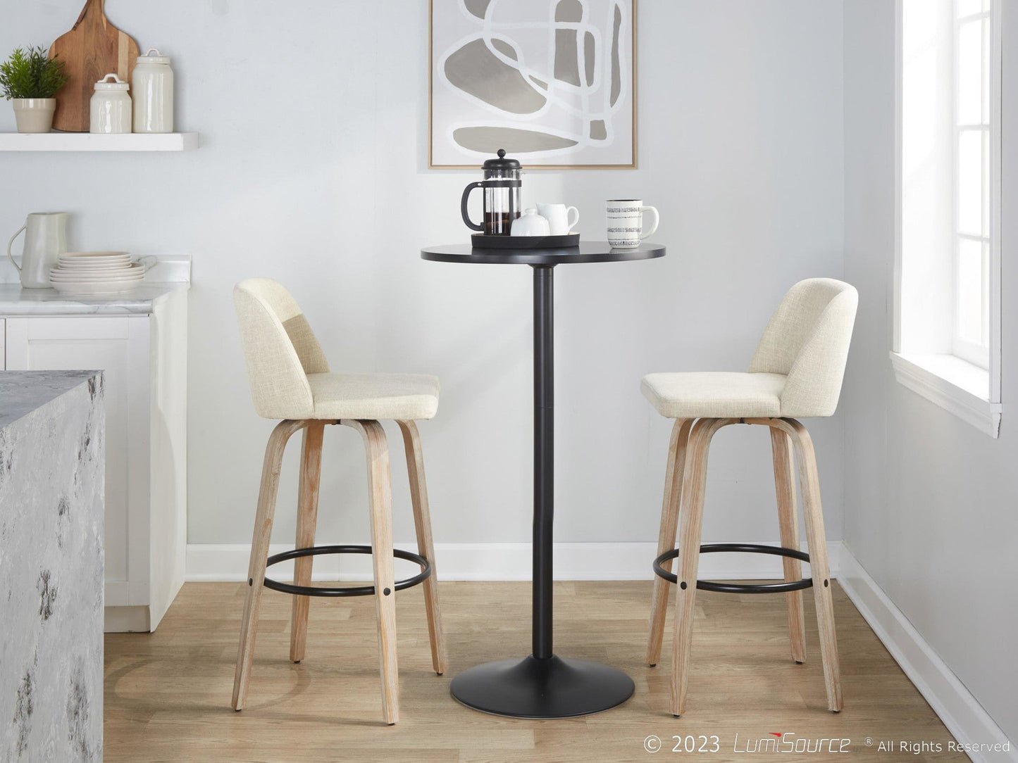 Majestic Office Furniture 30" Fixed-Height Barstool - Set of 2
