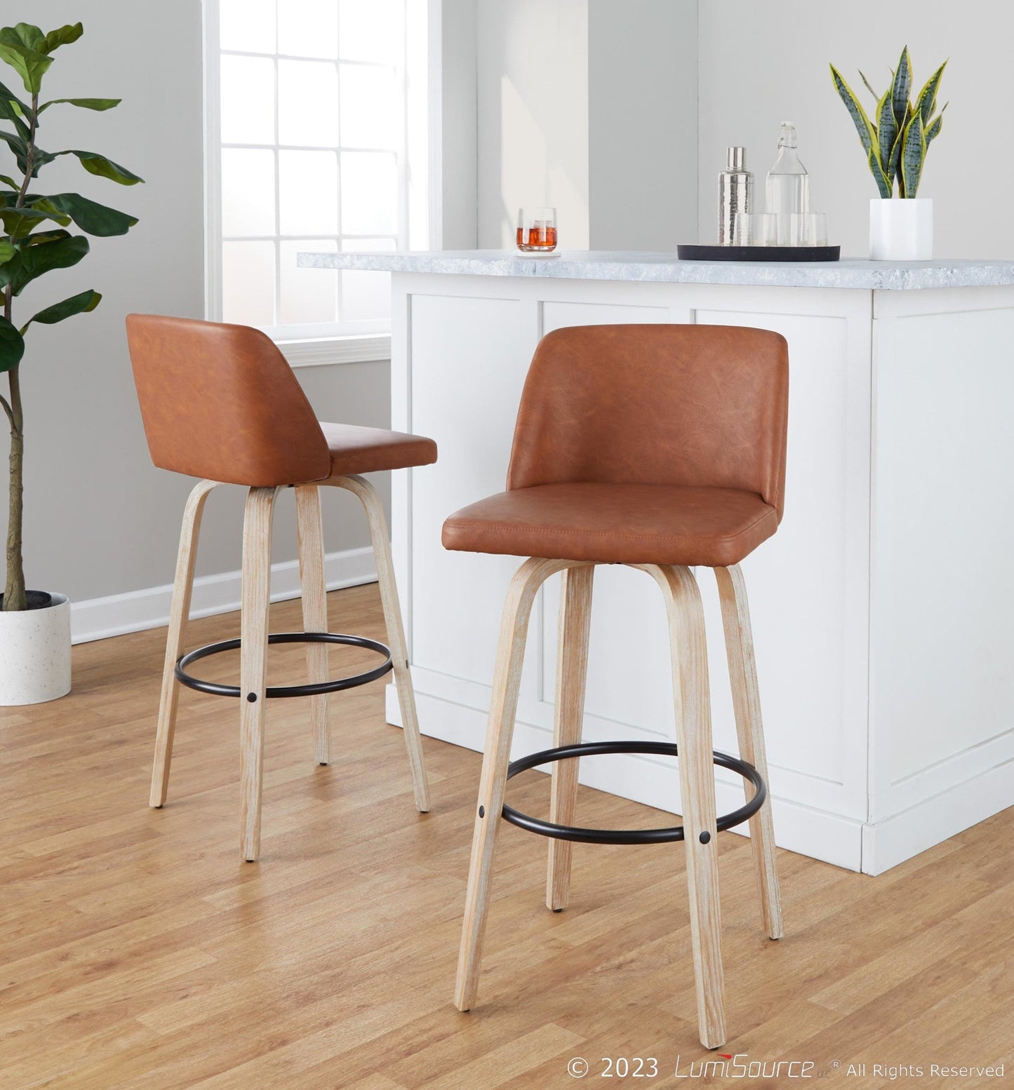 Majestic Office Furniture 30" Fixed-Height Barstool - Set of 2