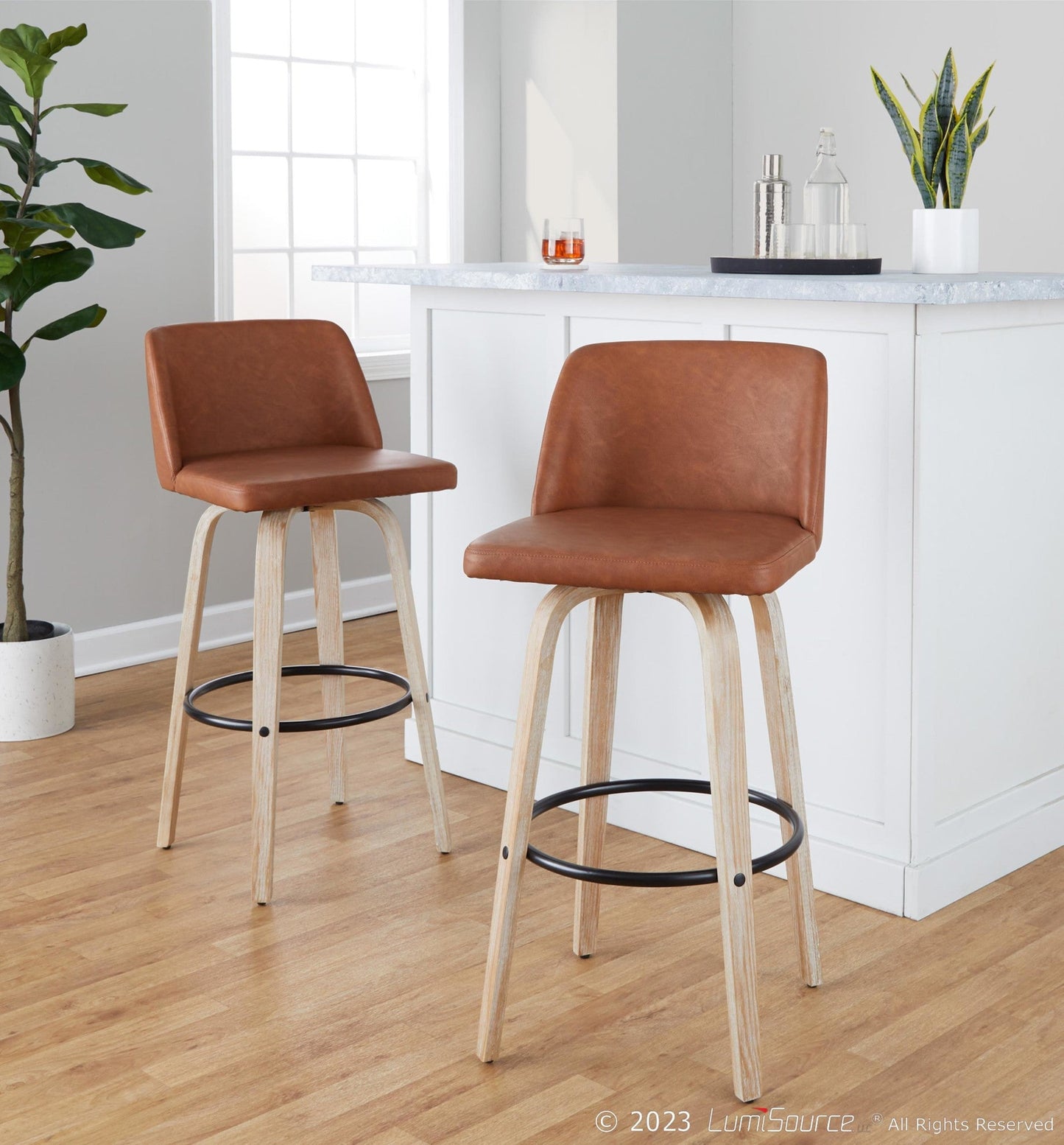 Majestic Office Furniture 30" Fixed-Height Barstool - Set of 2