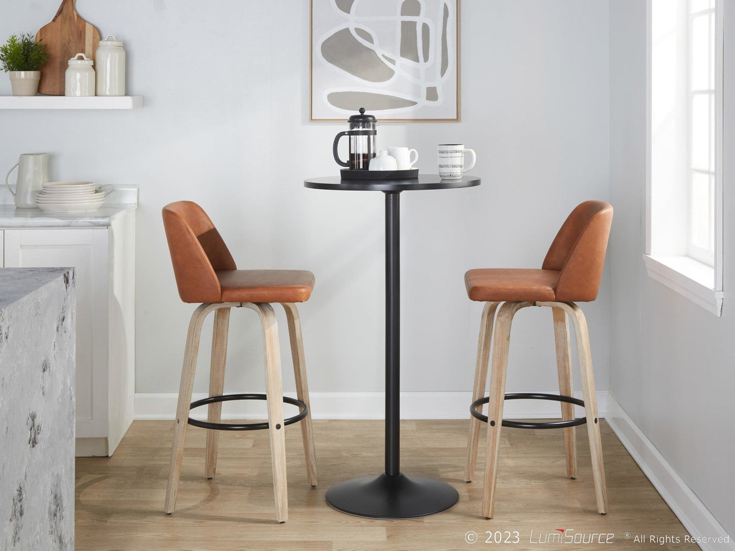Majestic Office Furniture 30" Fixed-Height Barstool - Set of 2