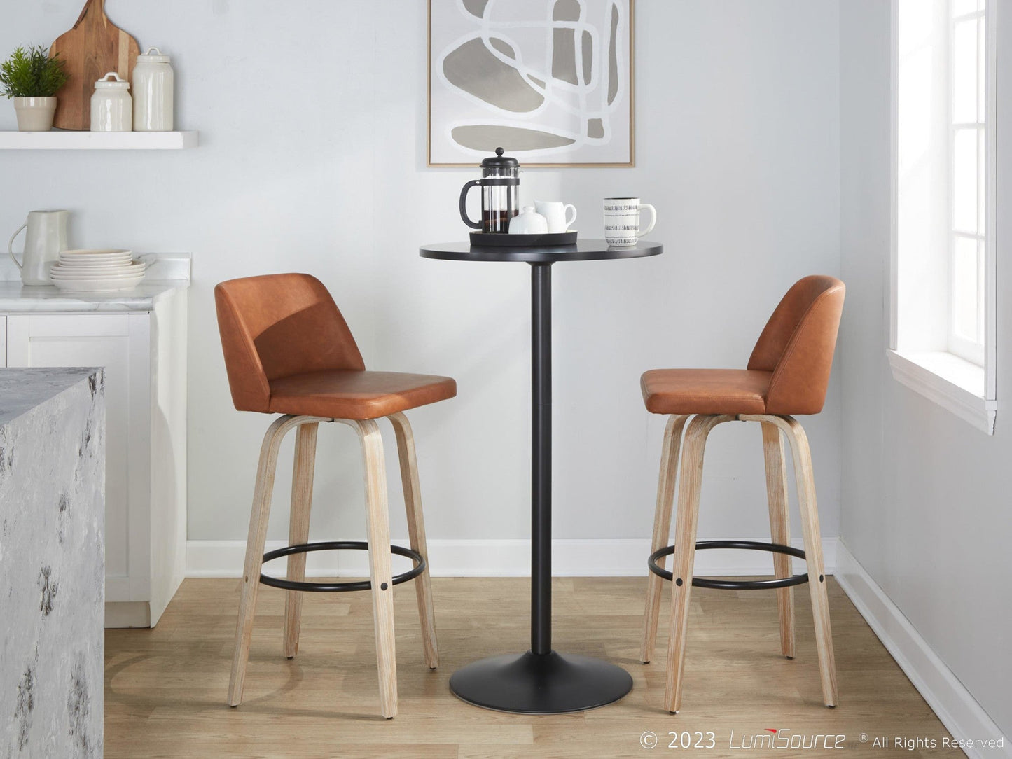 Majestic Office Furniture 30" Fixed-Height Barstool - Set of 2