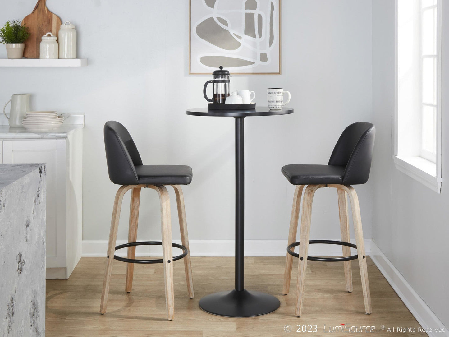 Majestic Office Furniture 30" Fixed-Height Barstool - Set of 2