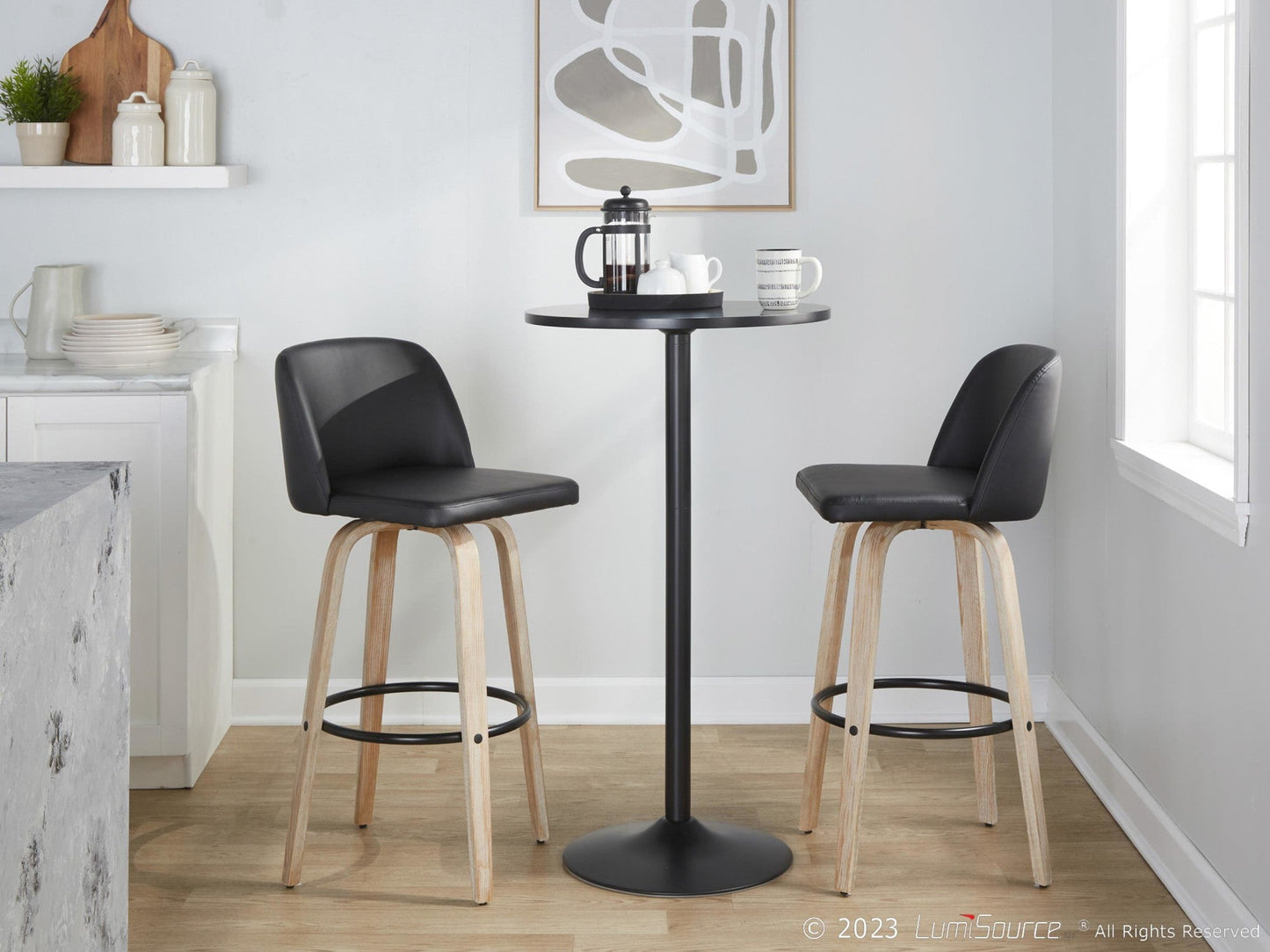 Majestic Office Furniture 30" Fixed-Height Barstool - Set of 2