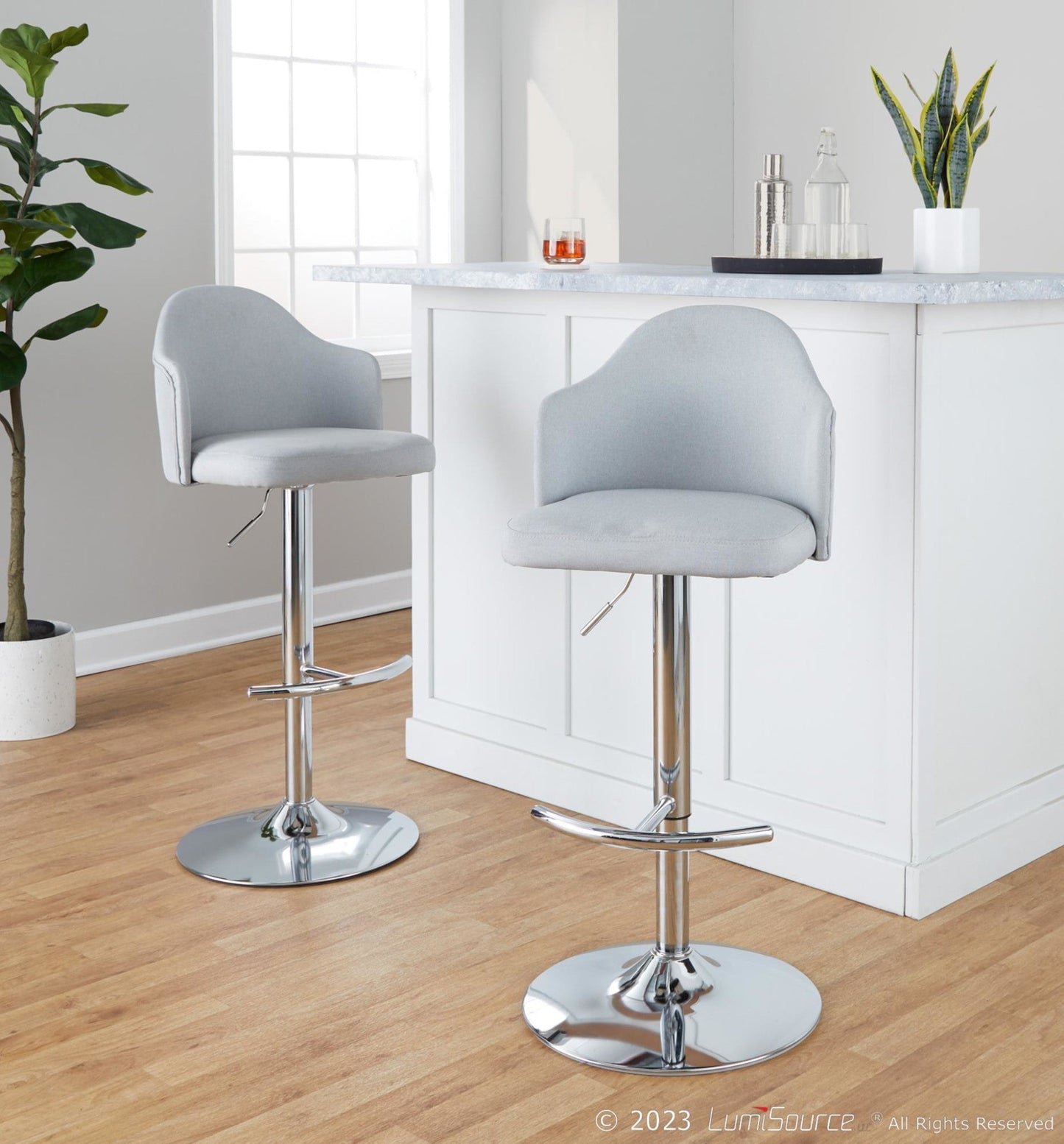 Majestic Office Furniture Adjustable Barstool - Set of 2