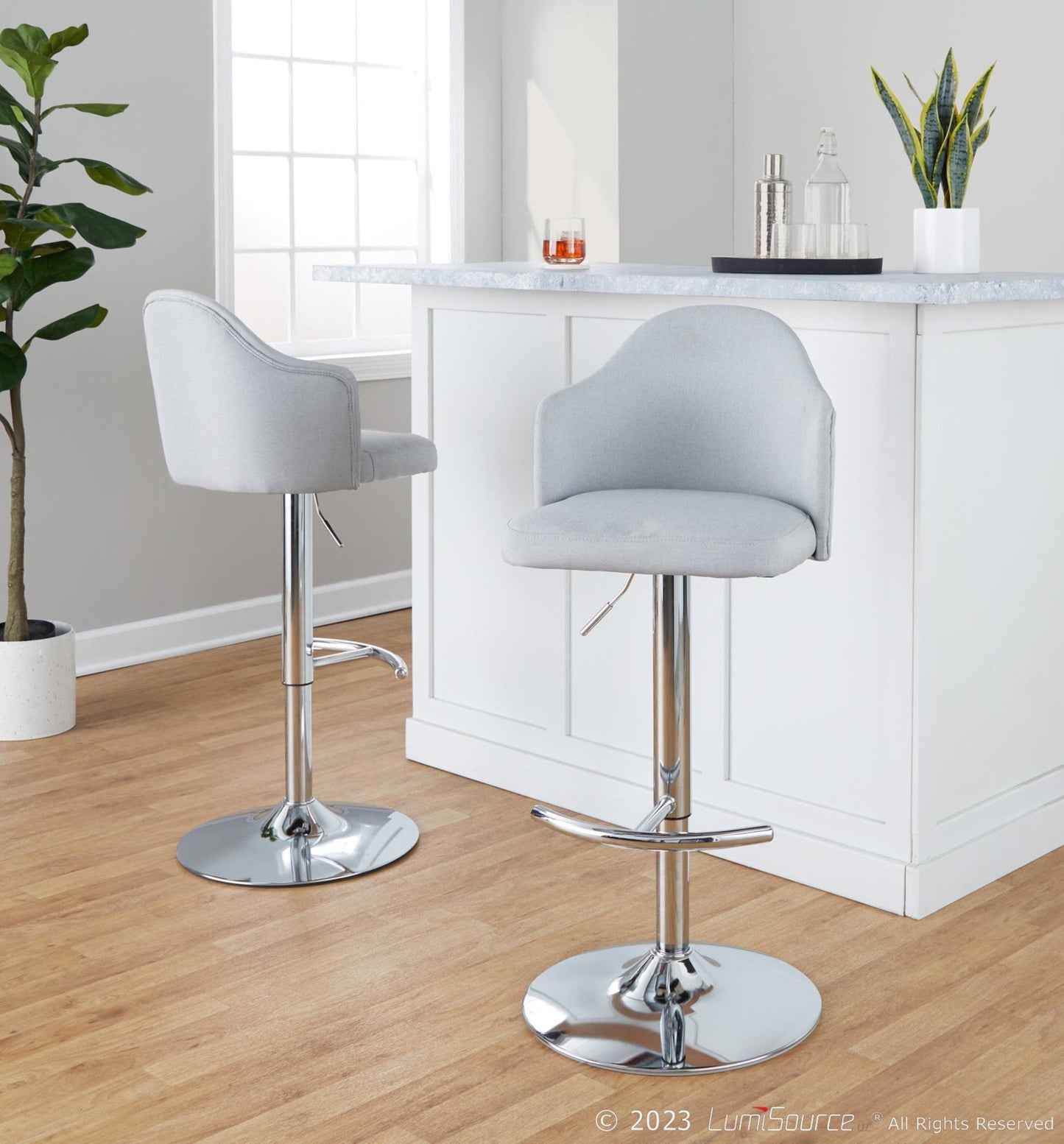 Majestic Office Furniture Adjustable Barstool - Set of 2