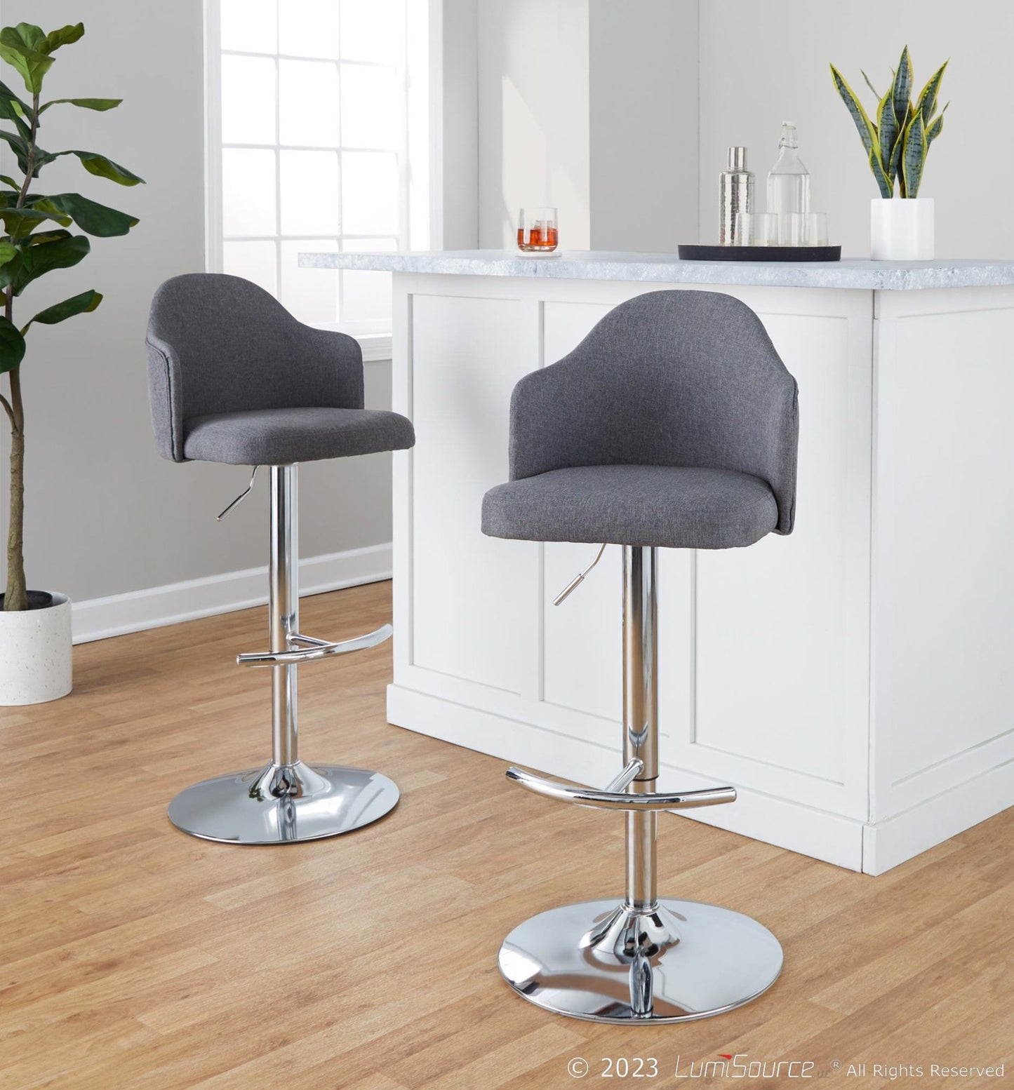 Majestic Office Furniture Adjustable Barstool - Set of 2