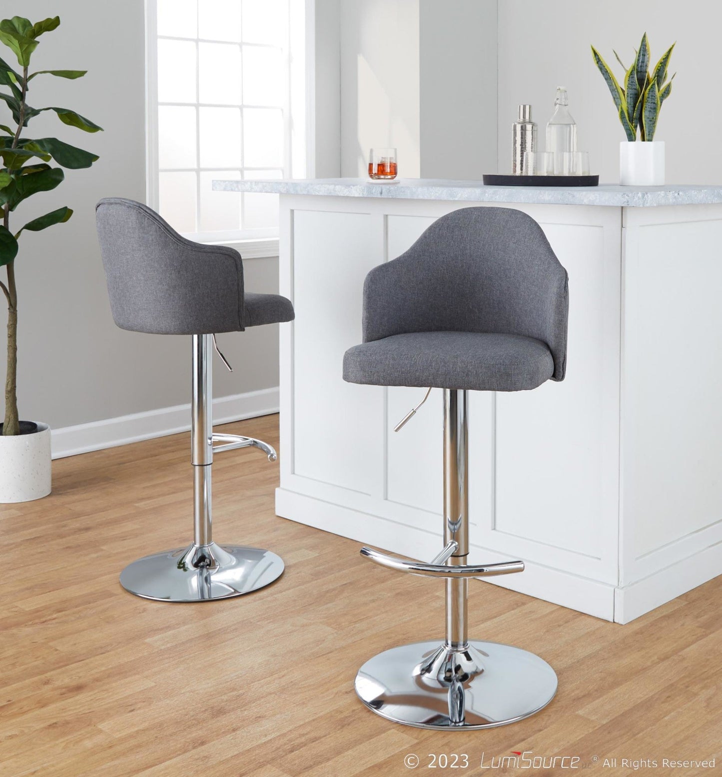 Majestic Office Furniture Adjustable Barstool - Set of 2