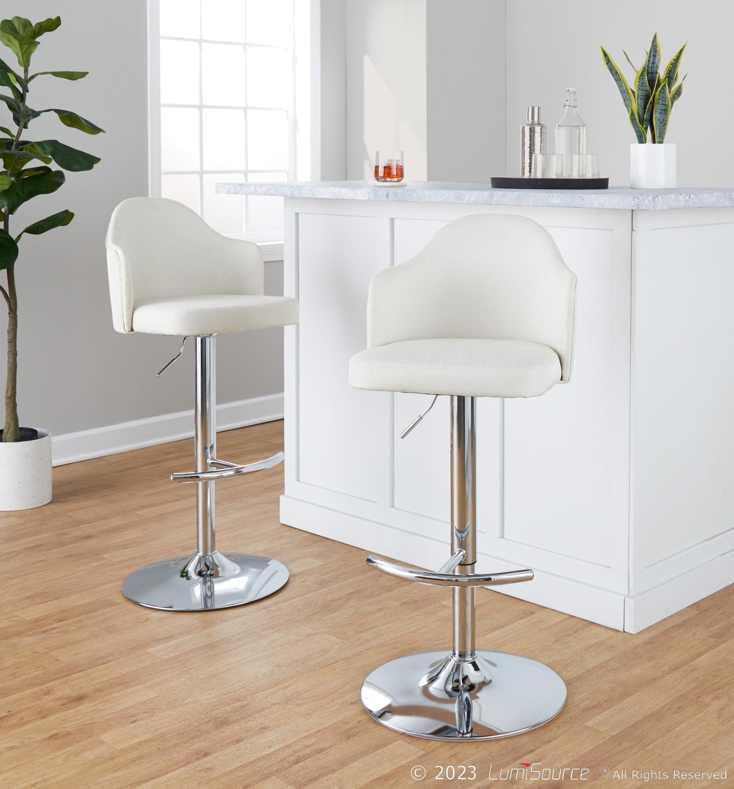 Majestic Office Furniture Adjustable Barstool - Set of 2