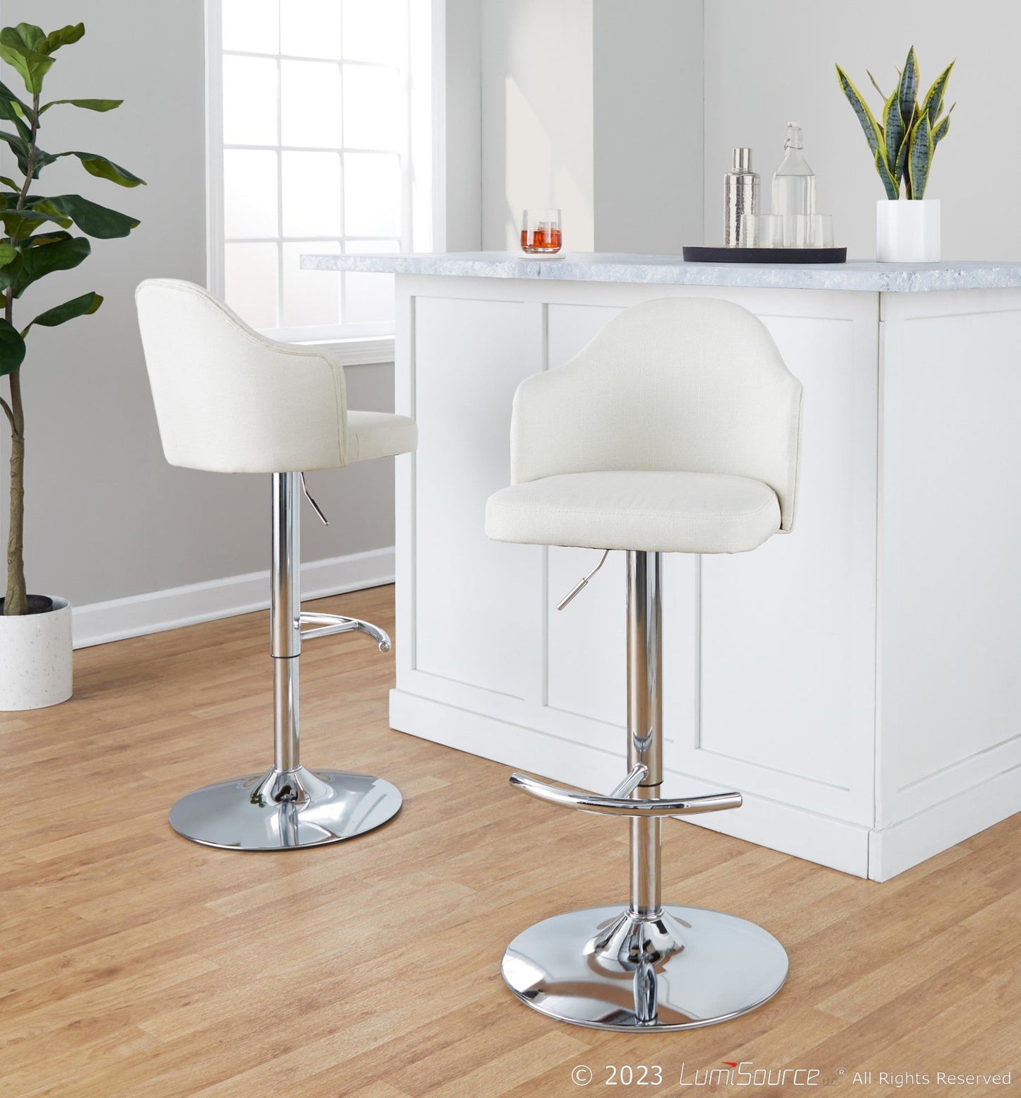 Majestic Office Furniture Adjustable Barstool - Set of 2