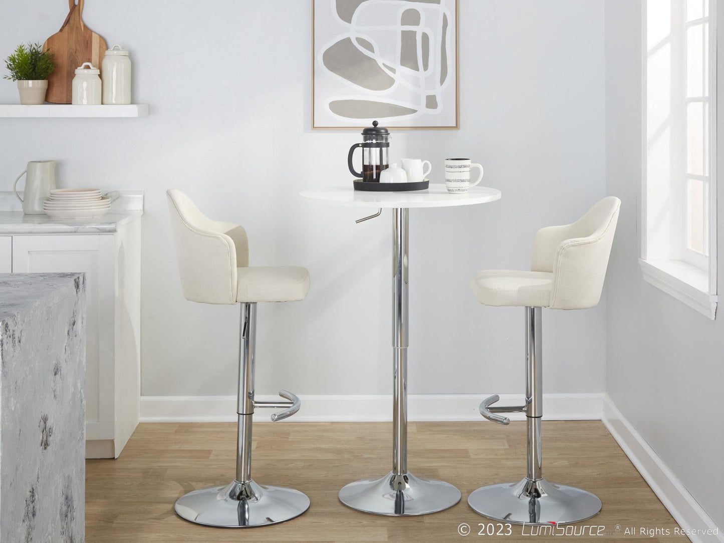 Majestic Office Furniture Adjustable Barstool - Set of 2