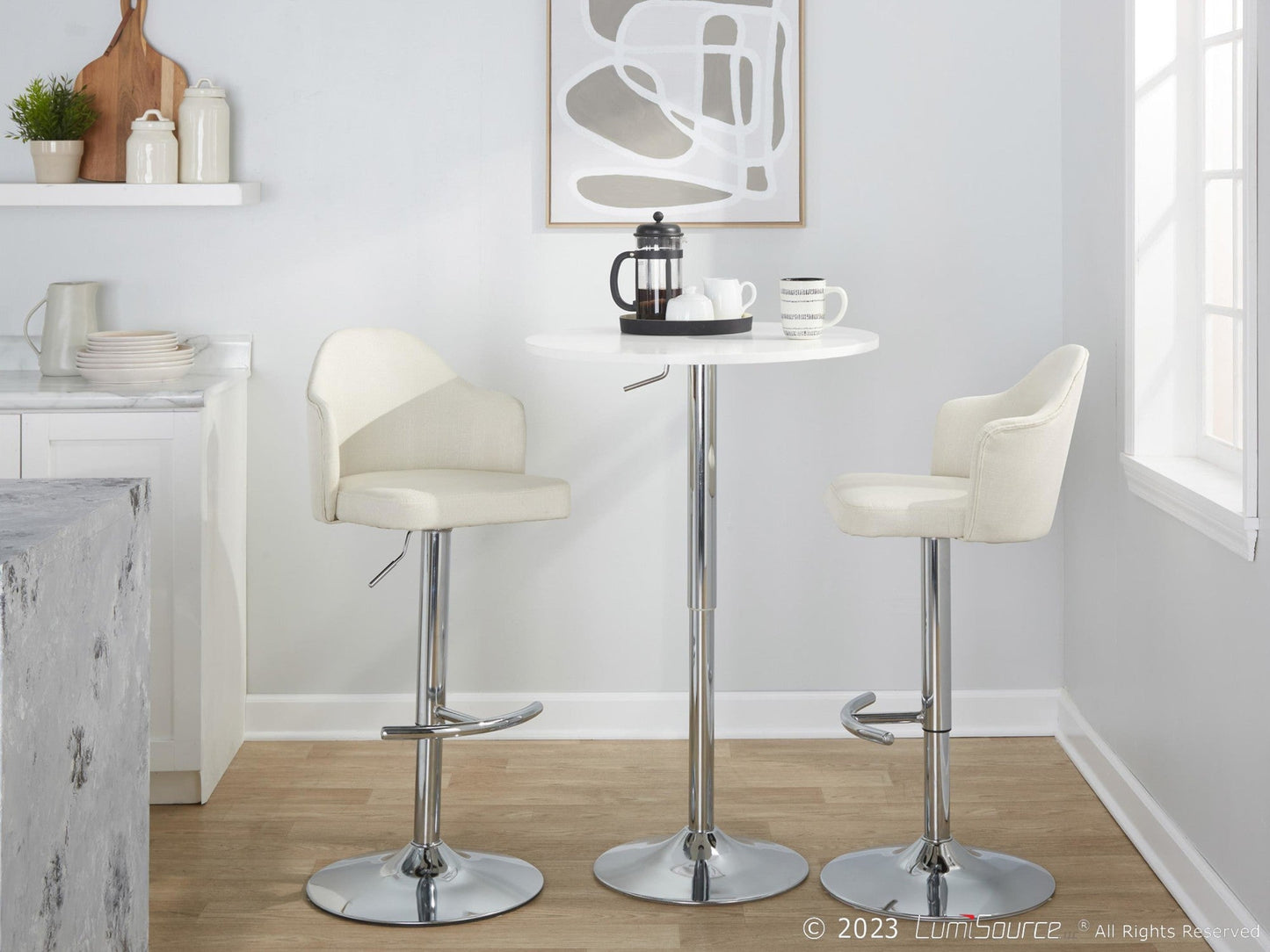 Majestic Office Furniture Adjustable Barstool - Set of 2