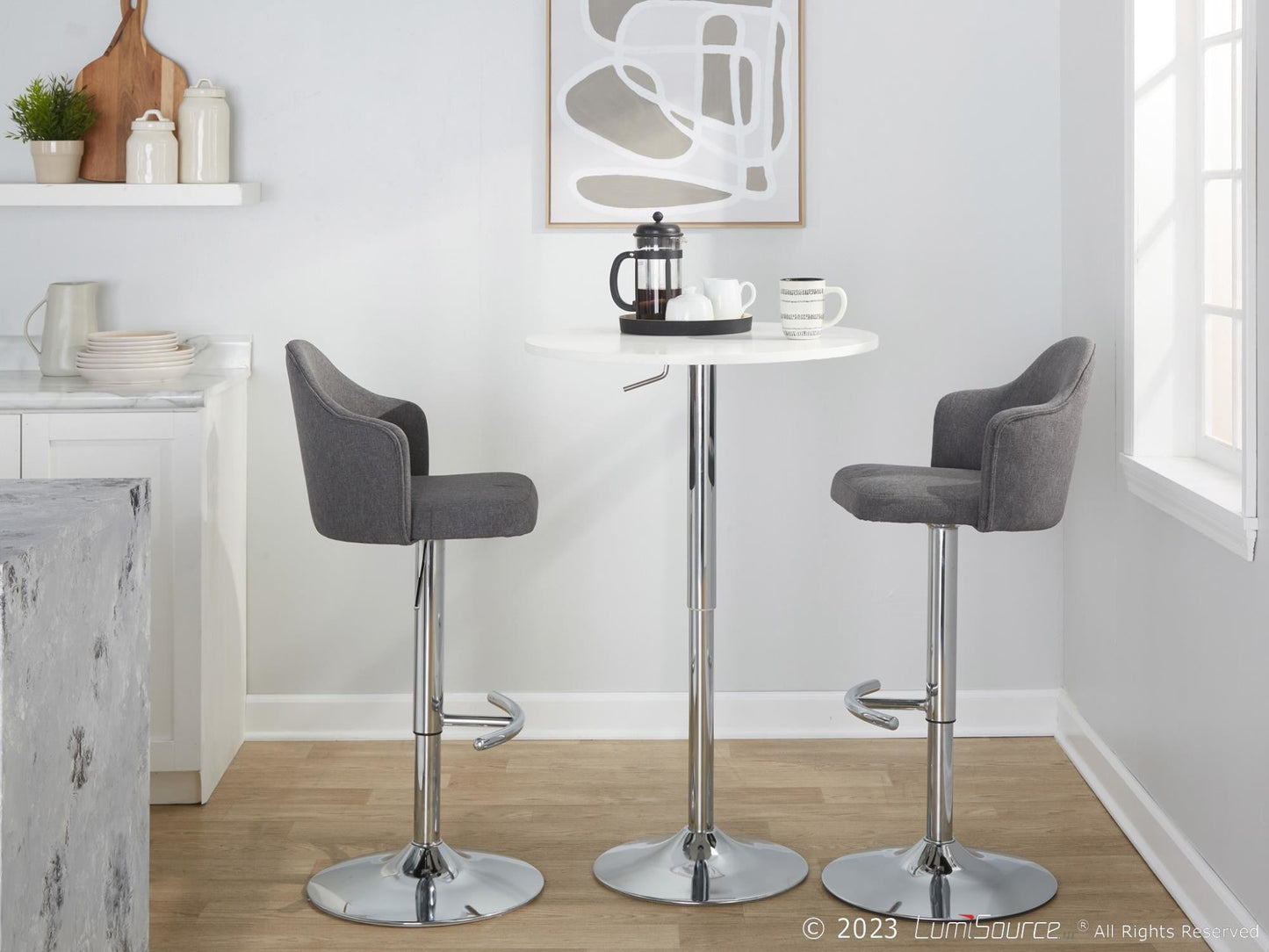 Majestic Office Furniture Adjustable Barstool - Set of 2