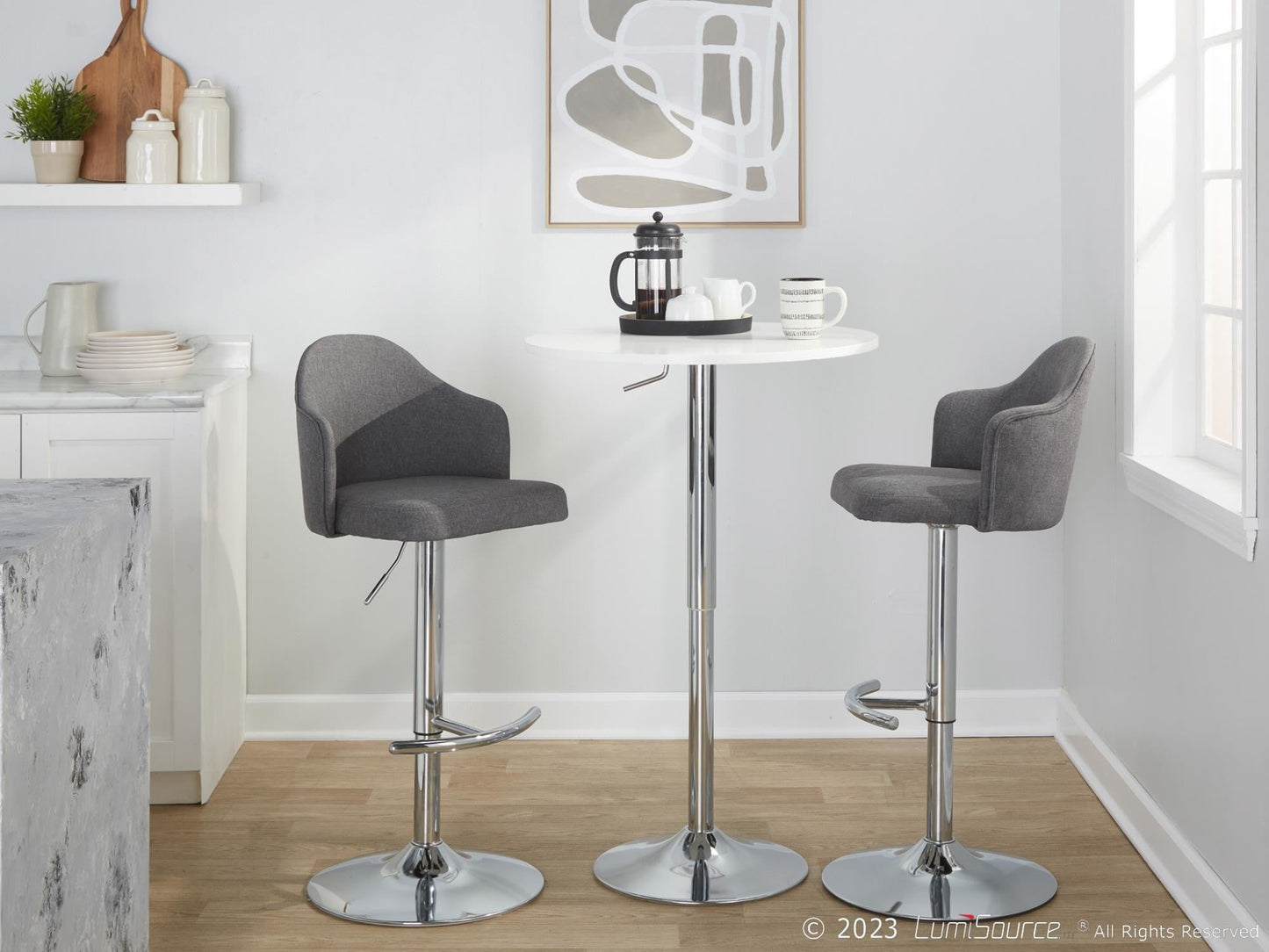 Majestic Office Furniture Adjustable Barstool - Set of 2
