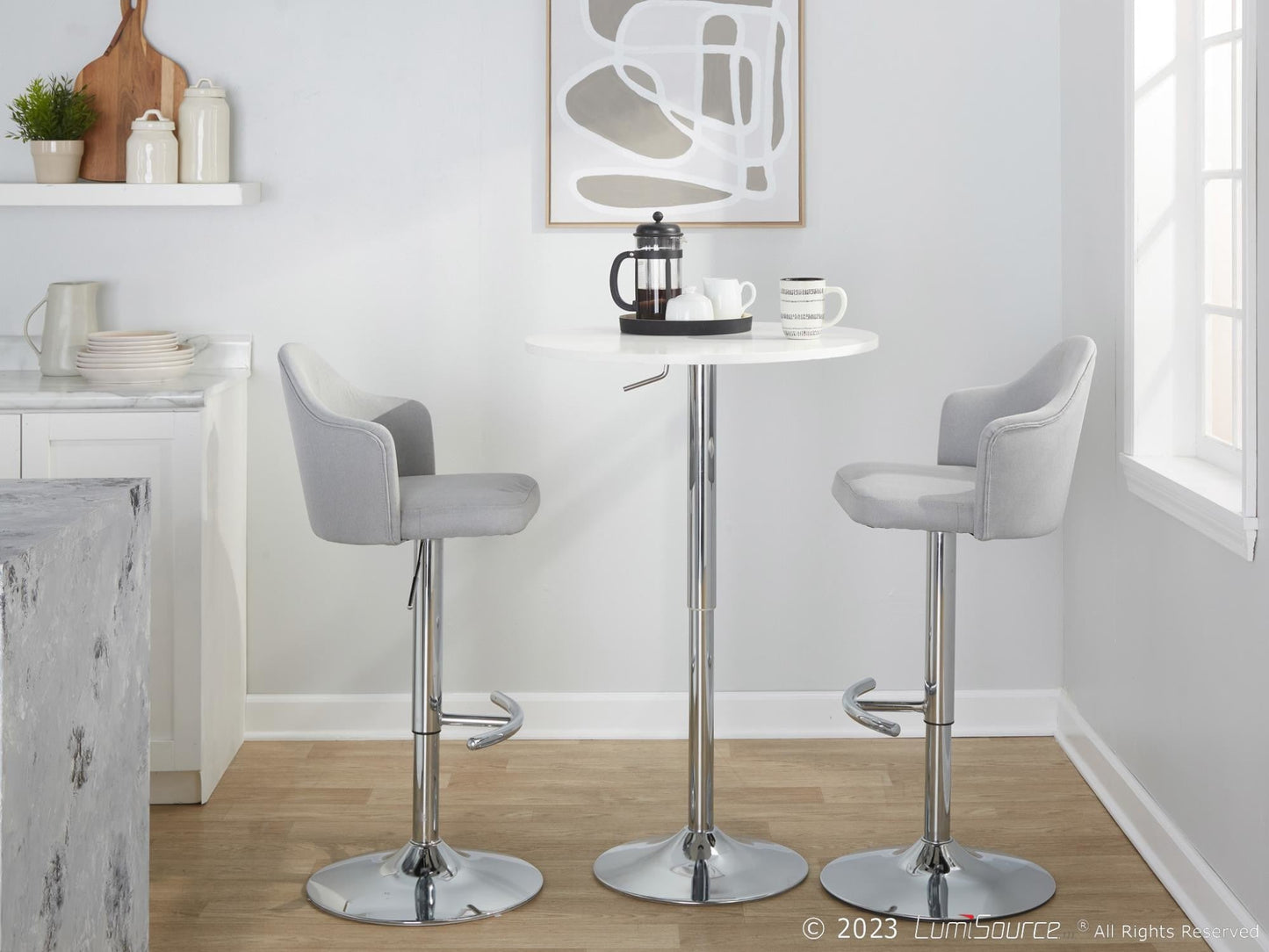 Majestic Office Furniture Adjustable Barstool - Set of 2