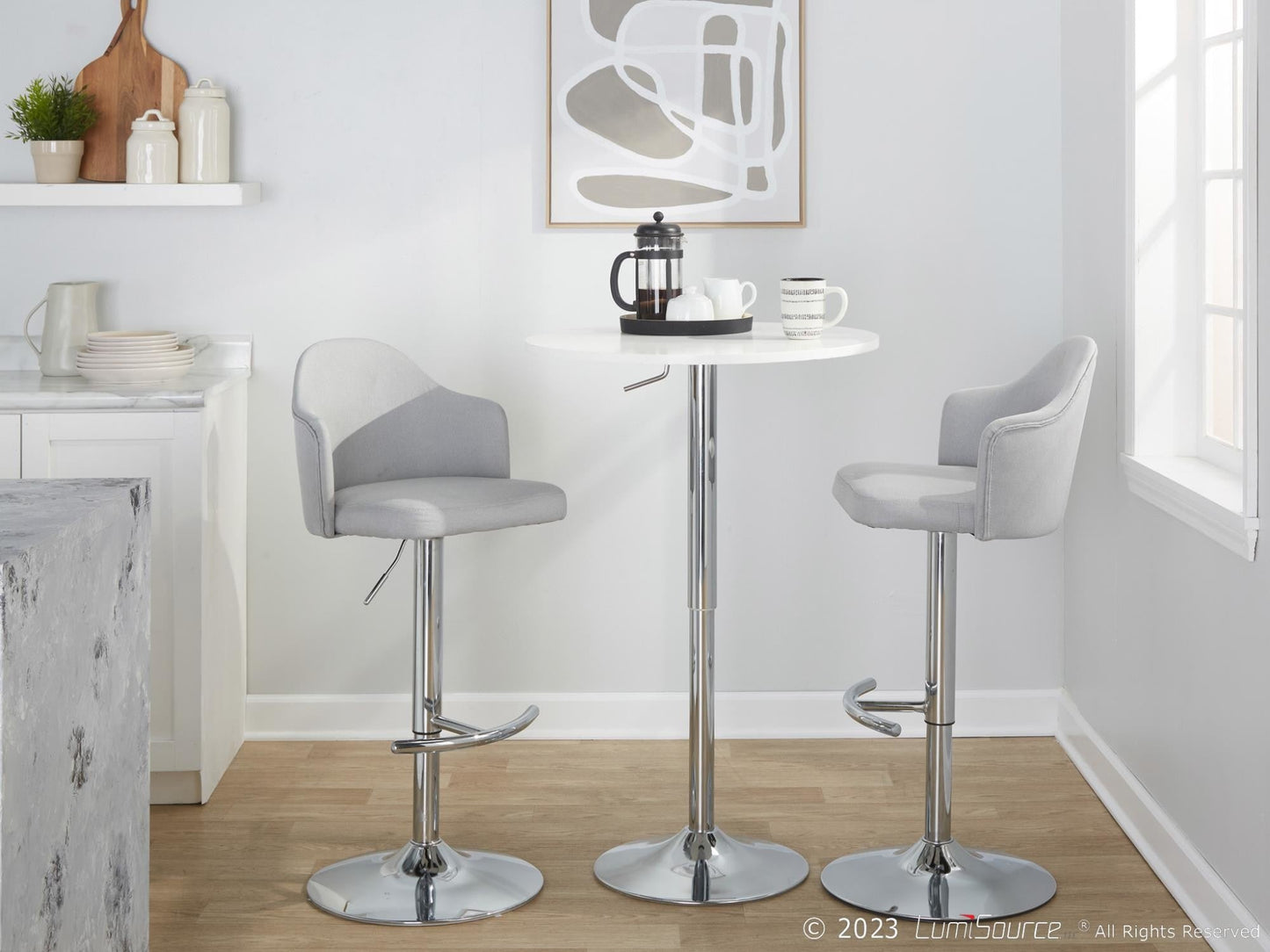 Majestic Office Furniture Adjustable Barstool - Set of 2