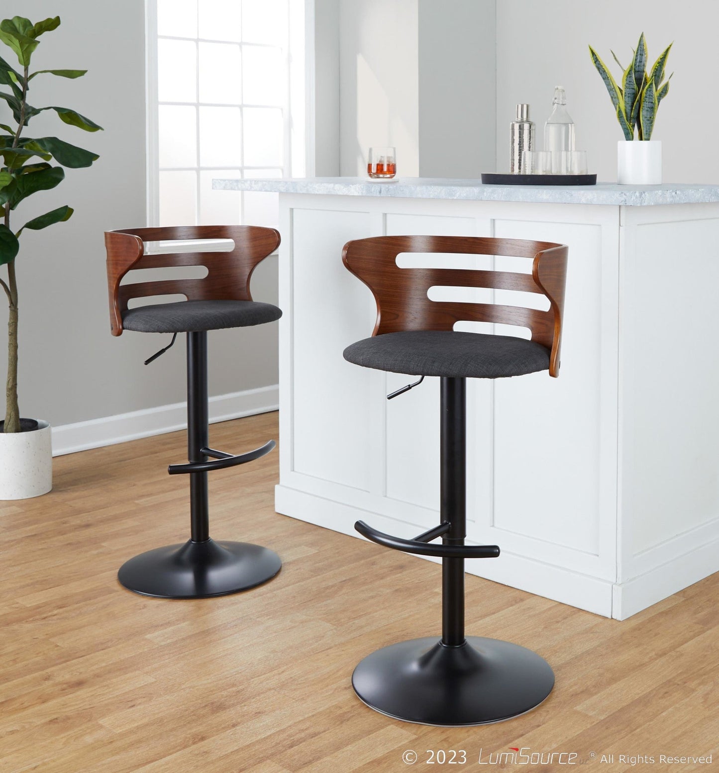Majestic Office Furniture Adjustable Barstool - Set of 2