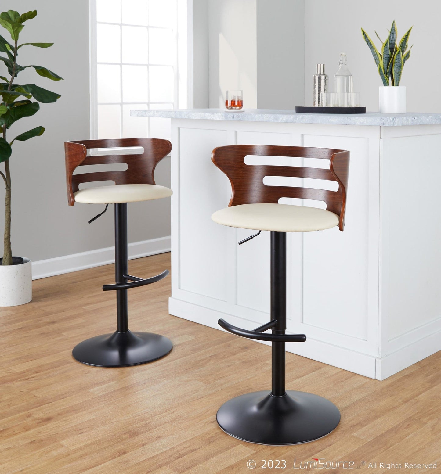 Majestic Office Furniture Adjustable Barstool - Set of 2