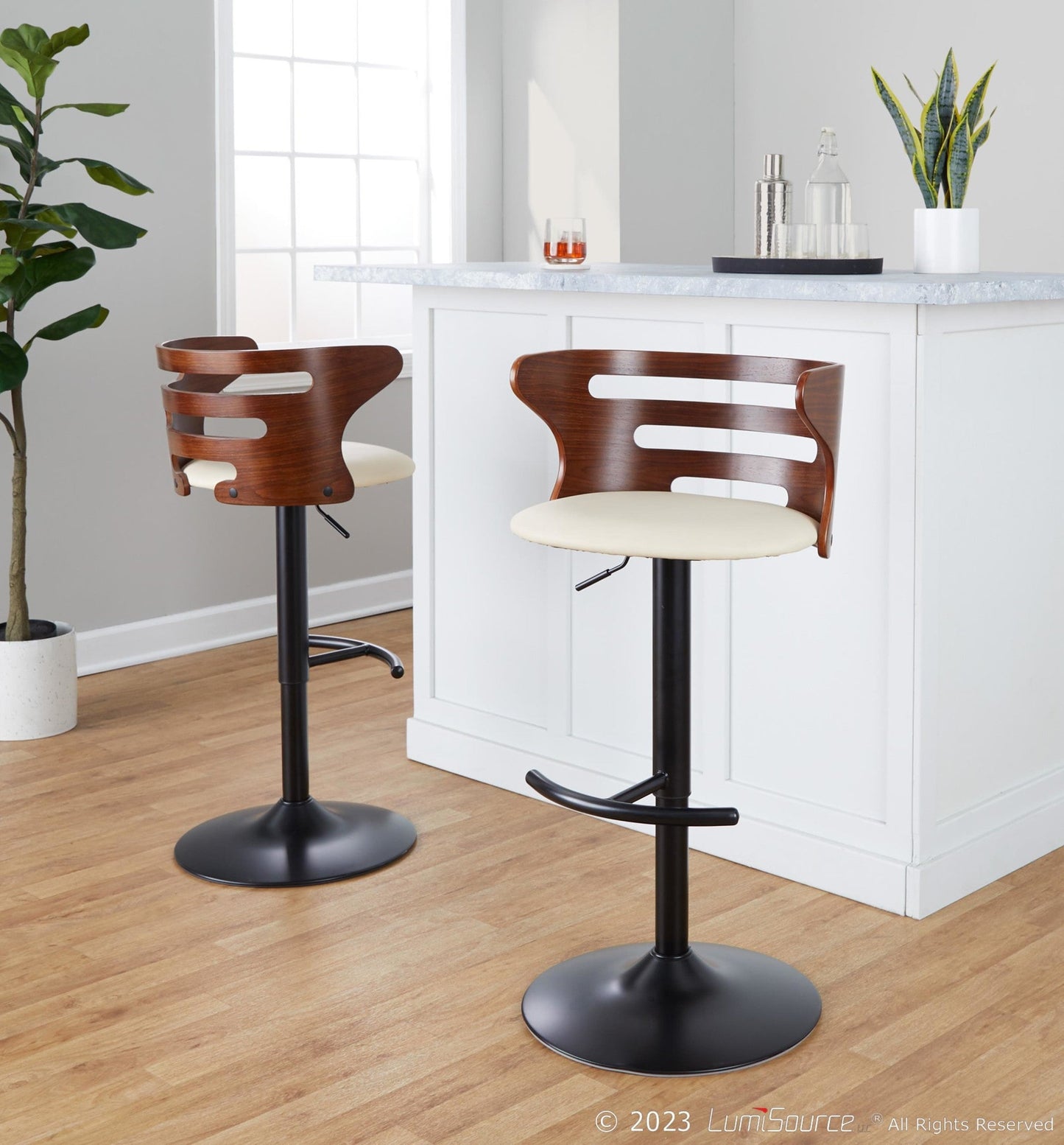 Majestic Office Furniture Adjustable Barstool - Set of 2