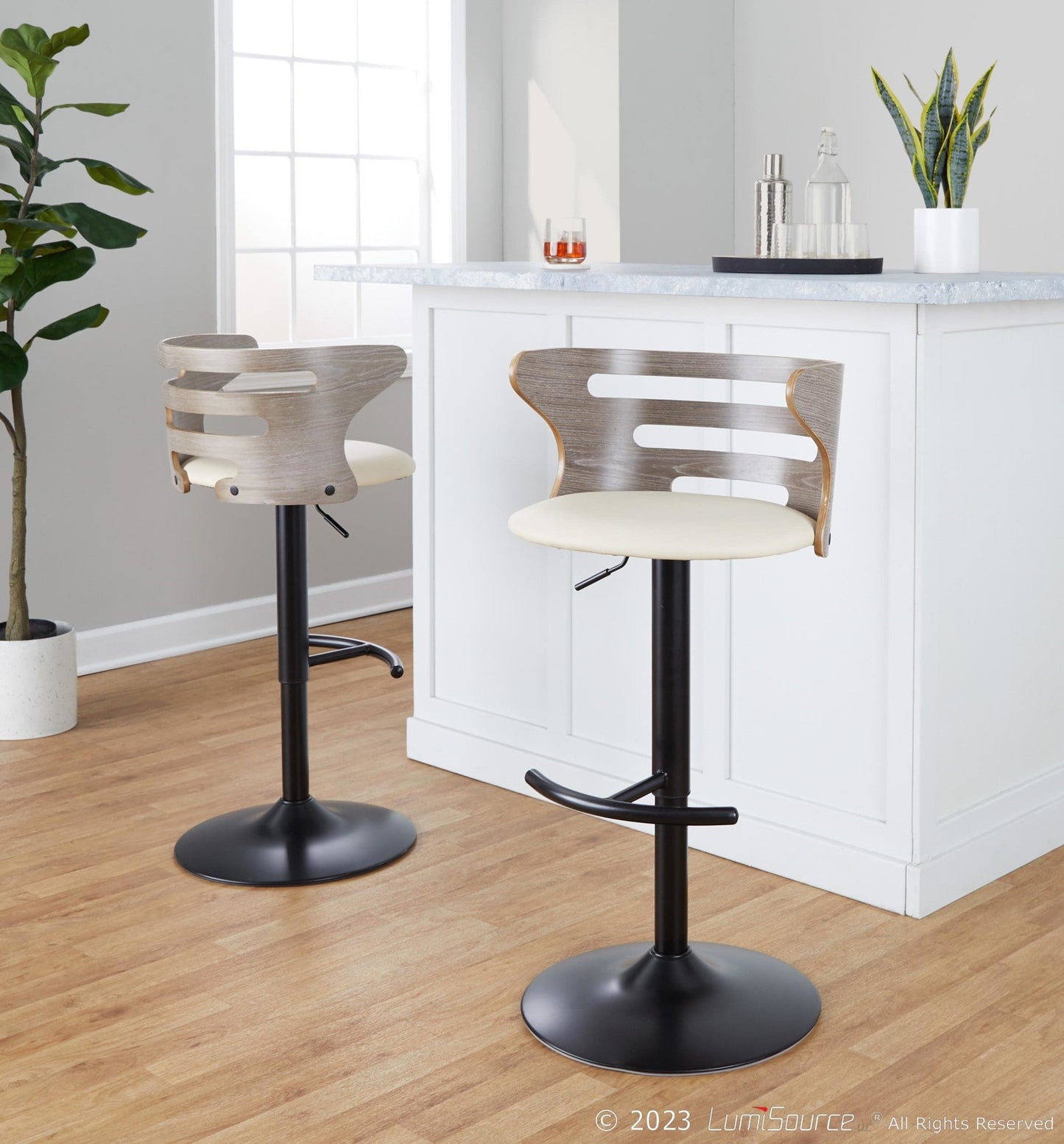 Majestic Office Furniture Adjustable Barstool - Set of 2