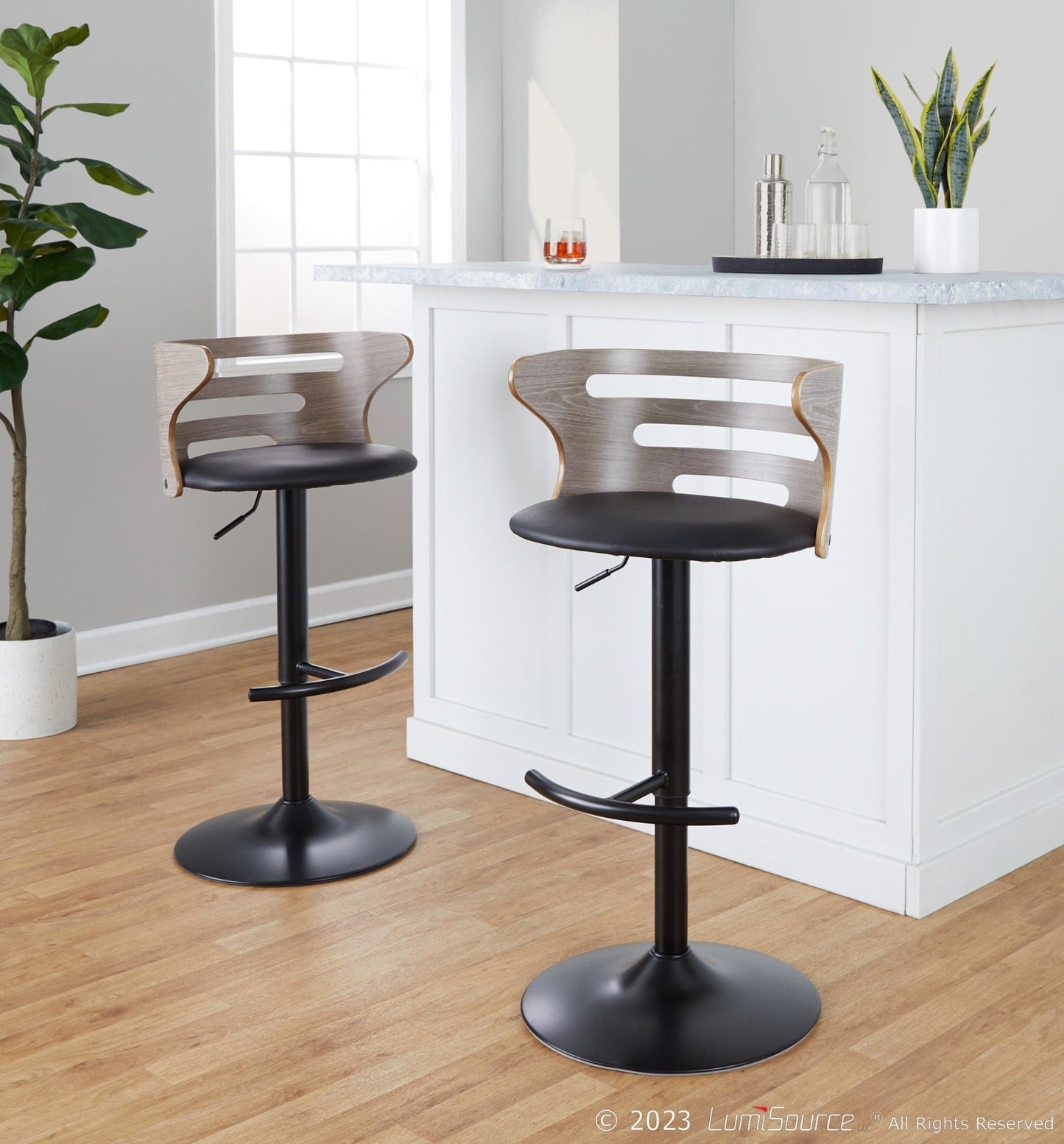Majestic Office Furniture Adjustable Barstool - Set of 2