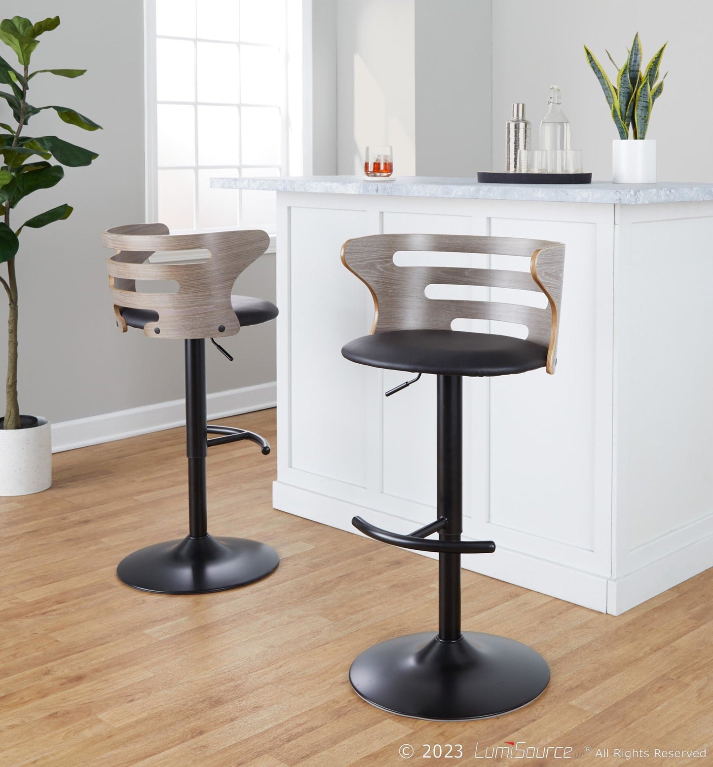 Majestic Office Furniture Adjustable Barstool - Set of 2