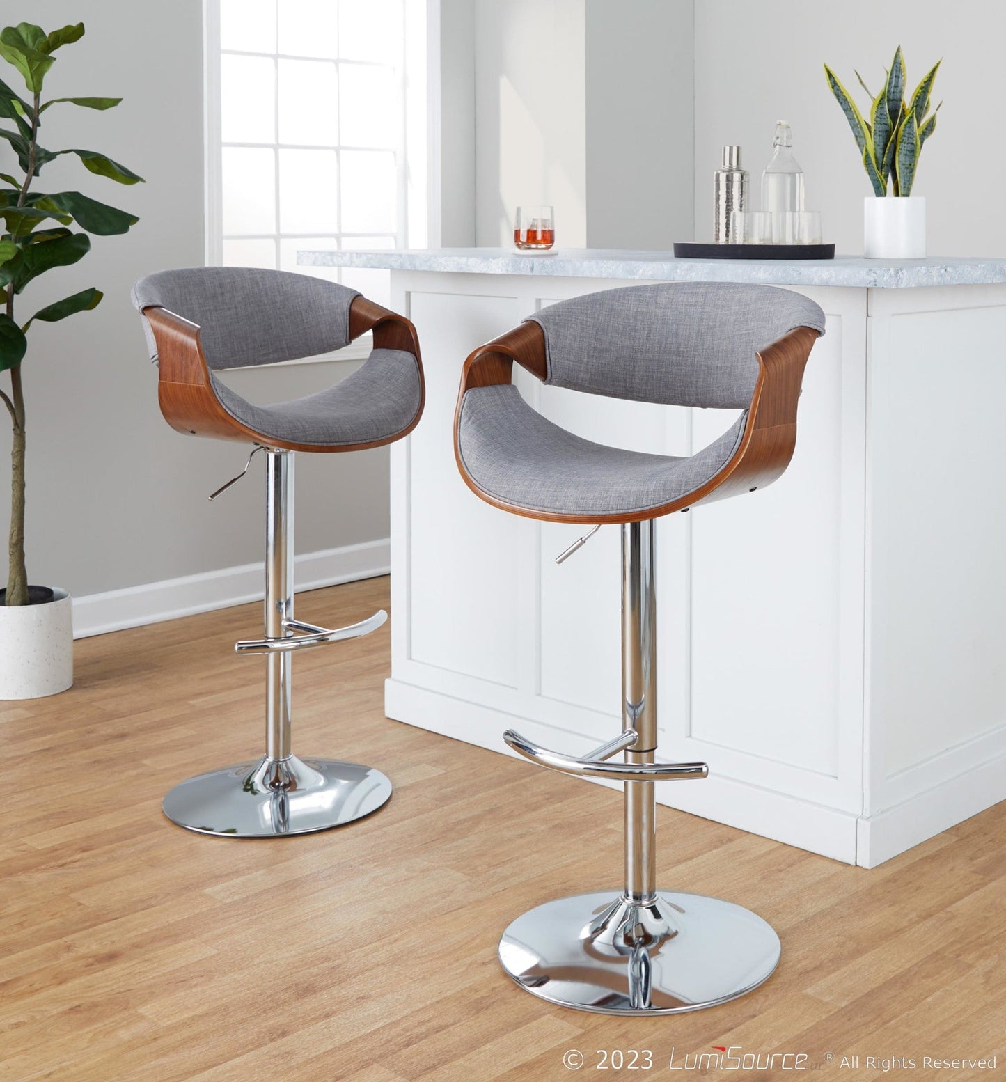 Majestic Office Furniture Adjustable Barstool - Set of 2