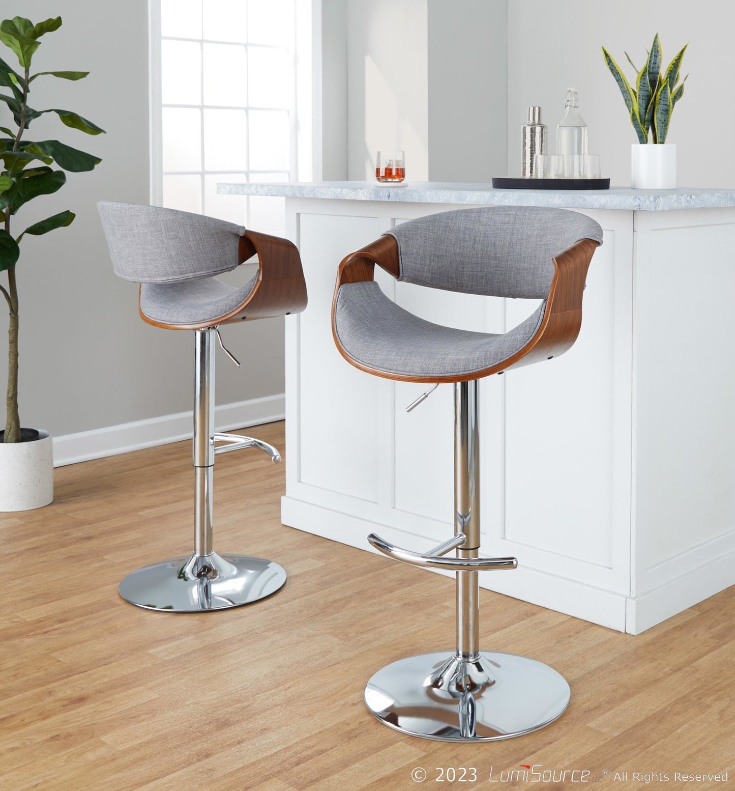 Majestic Office Furniture Adjustable Barstool - Set of 2