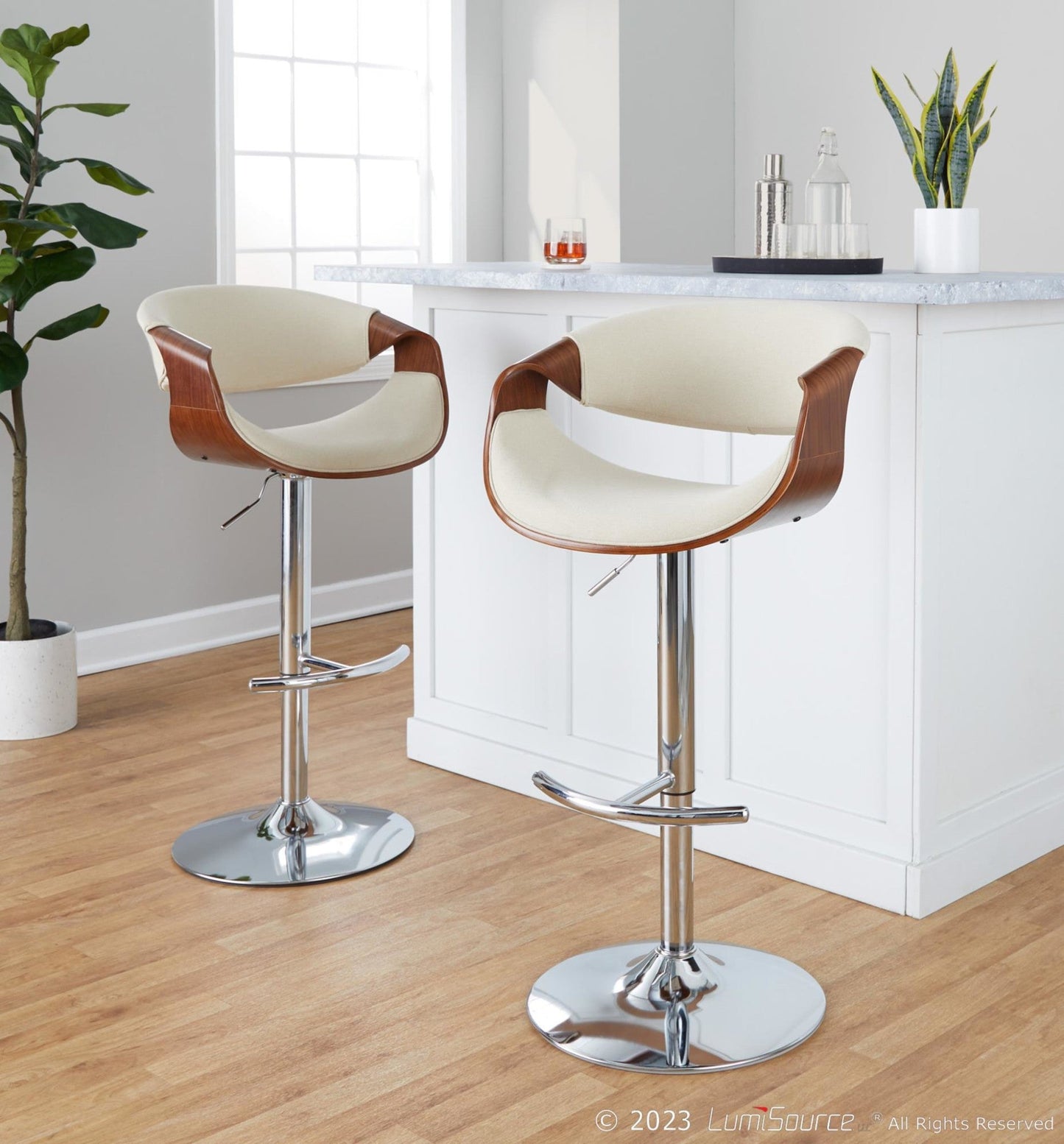 Majestic Office Furniture Adjustable Barstool - Set of 2