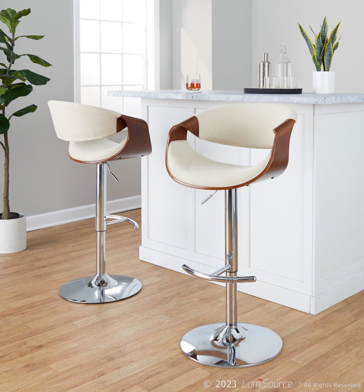 Majestic Office Furniture Adjustable Barstool - Set of 2