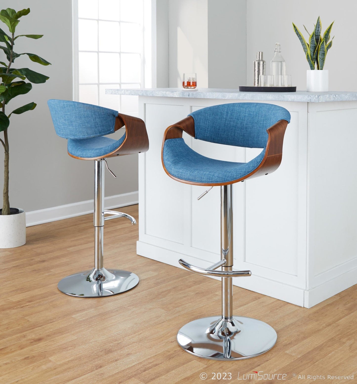 Majestic Office Furniture Adjustable Barstool - Set of 2