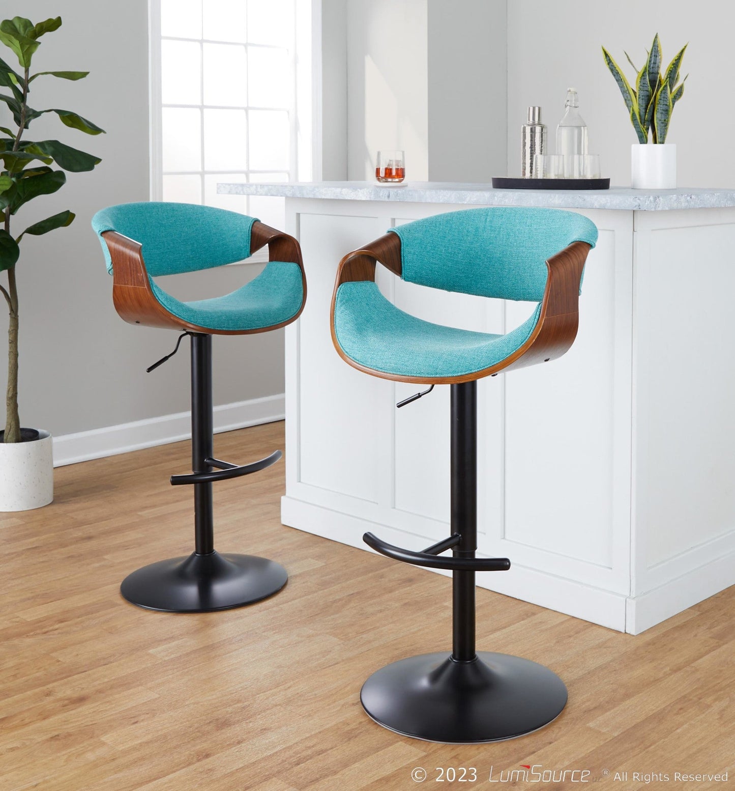 Majestic Office Furniture Adjustable Barstool - Set of 2
