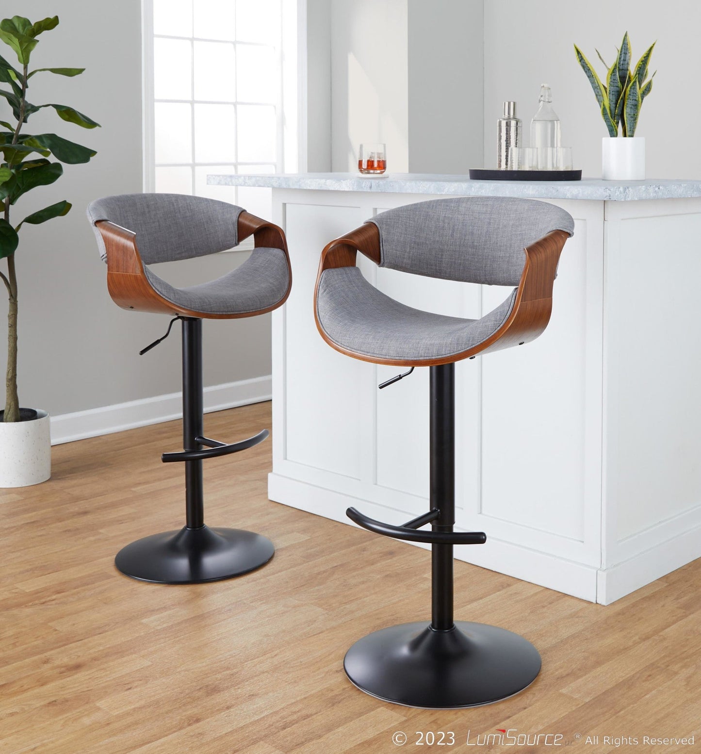 Majestic Office Furniture Adjustable Barstool - Set of 2