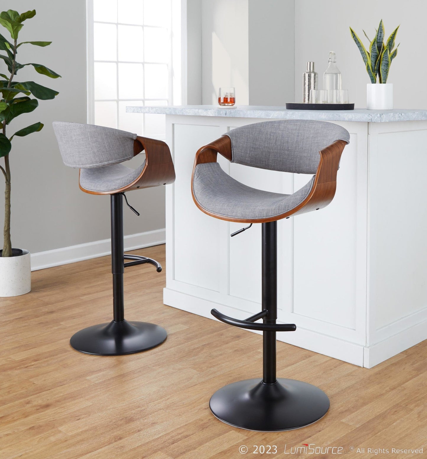 Majestic Office Furniture Adjustable Barstool - Set of 2