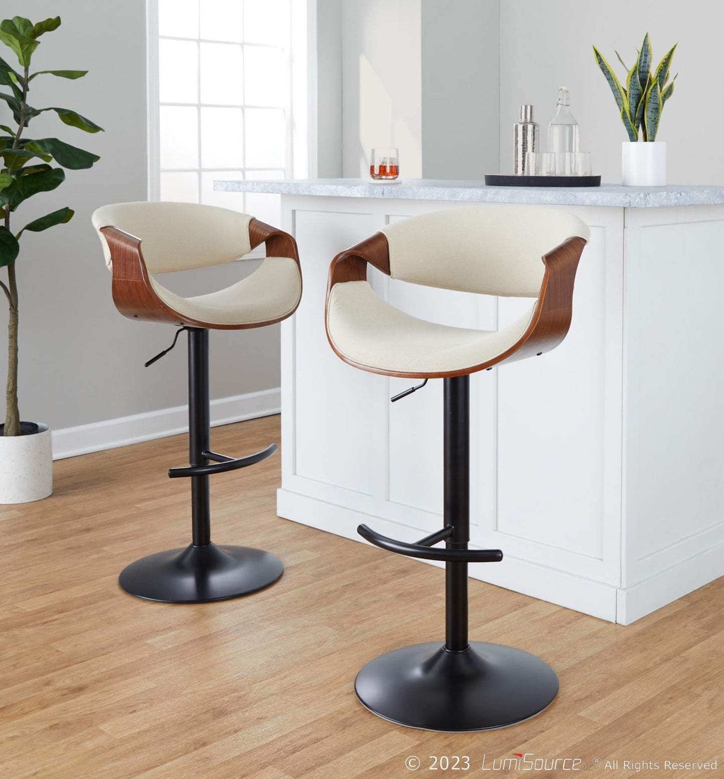 Majestic Office Furniture Adjustable Barstool - Set of 2