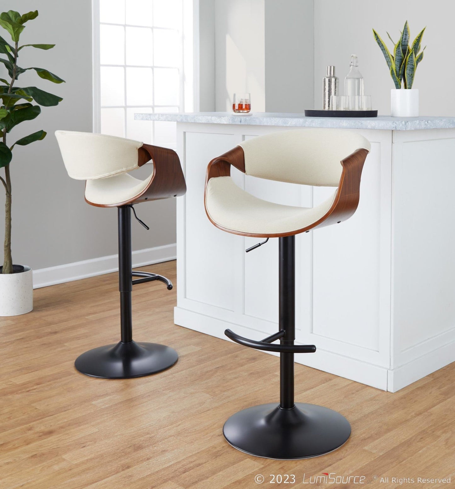 Majestic Office Furniture Adjustable Barstool - Set of 2