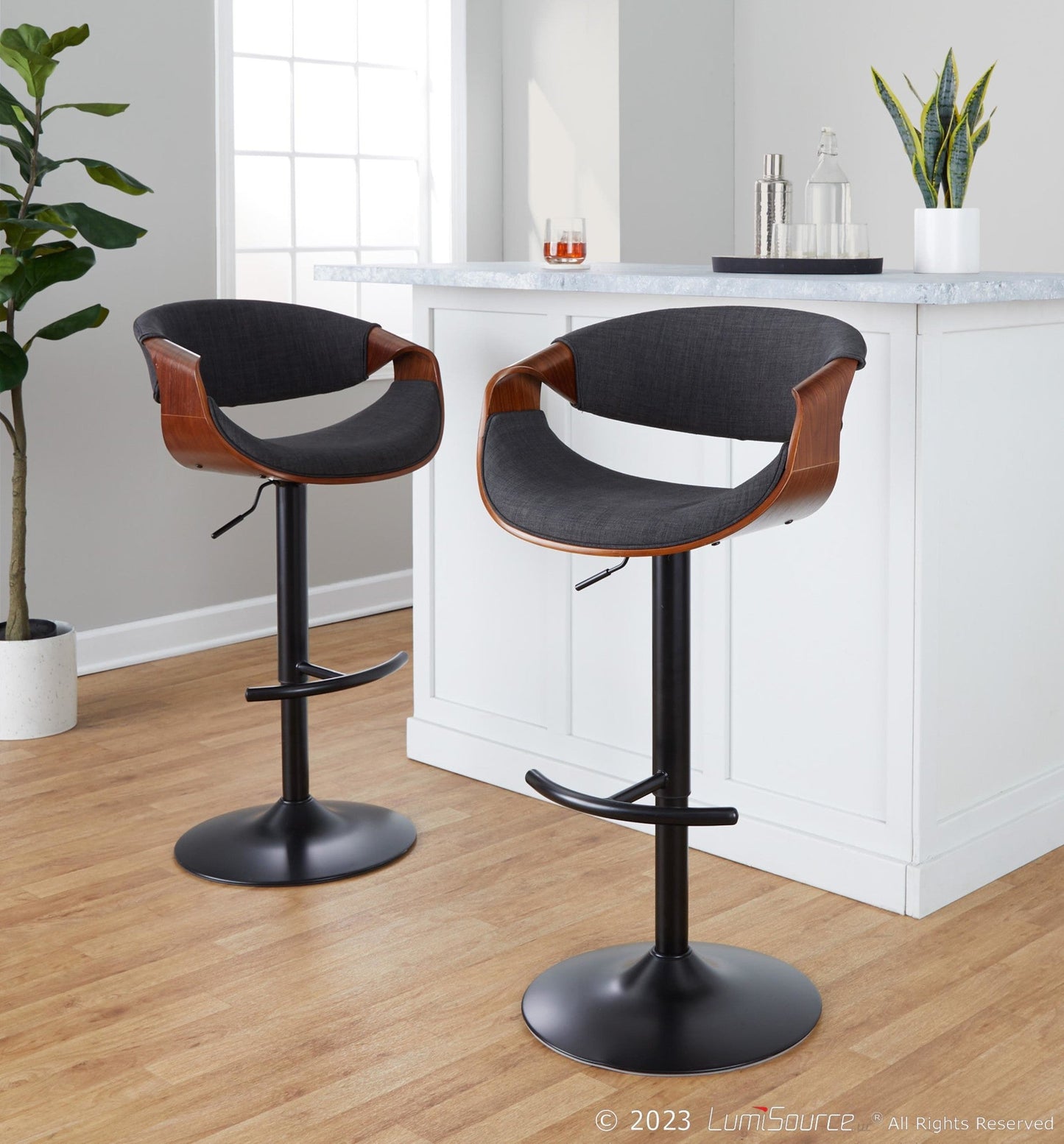 Majestic Office Furniture Adjustable Barstool - Set of 2