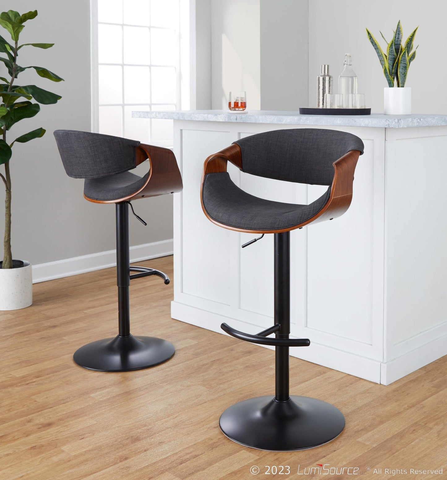 Majestic Office Furniture Adjustable Barstool - Set of 2