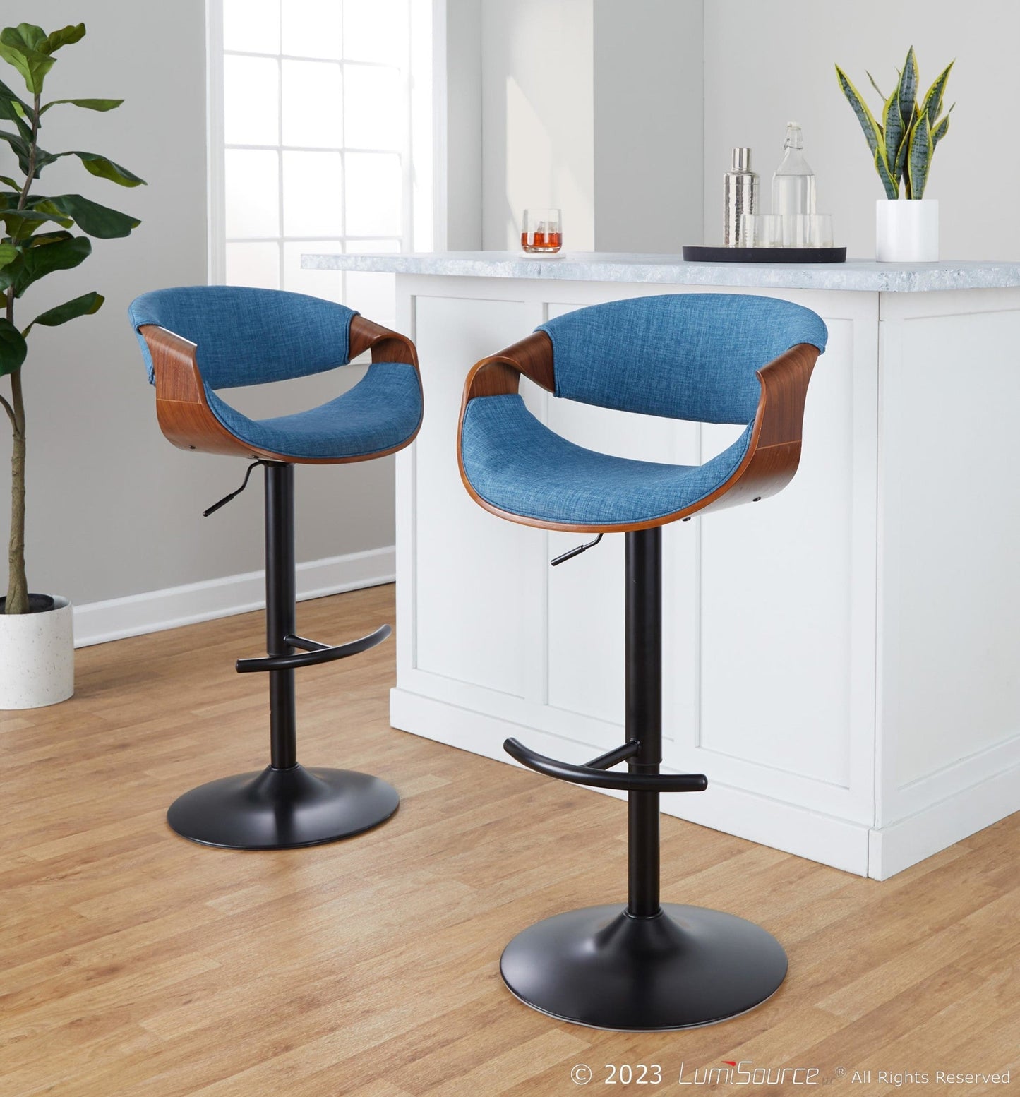 Majestic Office Furniture Adjustable Barstool - Set of 2