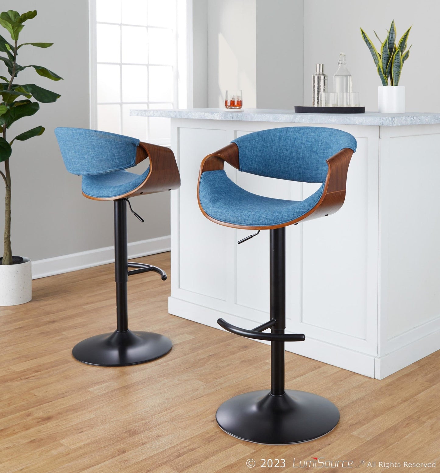 Majestic Office Furniture Adjustable Barstool - Set of 2