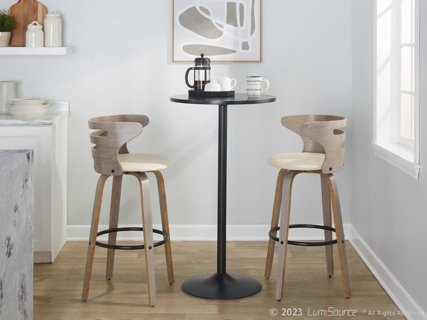 Majestic Office Furniture 30" Fixed-Height Barstool - Set of 2