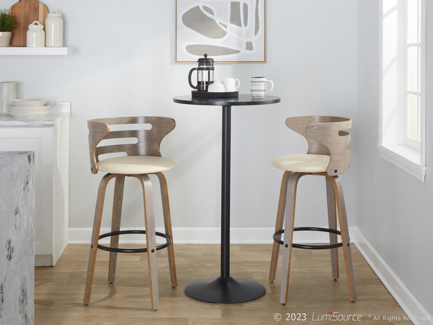 Majestic Office Furniture 30" Fixed-Height Barstool - Set of 2