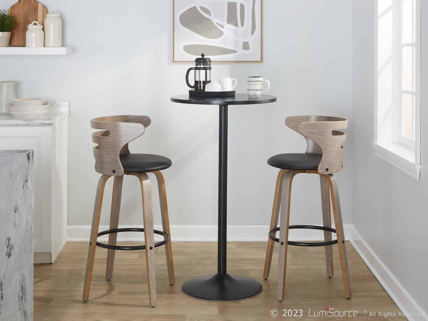 Majestic Office Furniture 30" Fixed-Height Barstool - Set of 2