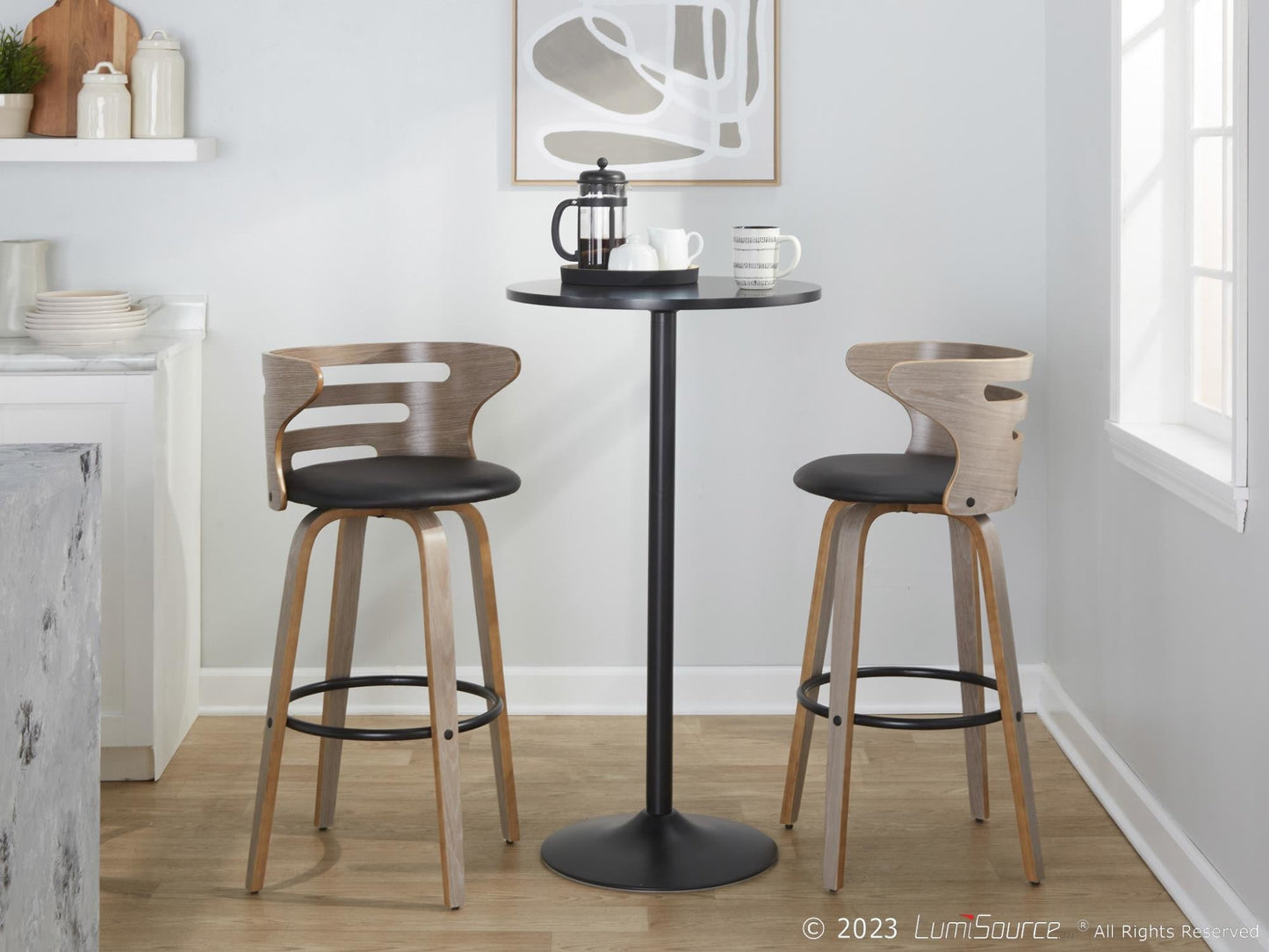 Majestic Office Furniture 30" Fixed-Height Barstool - Set of 2