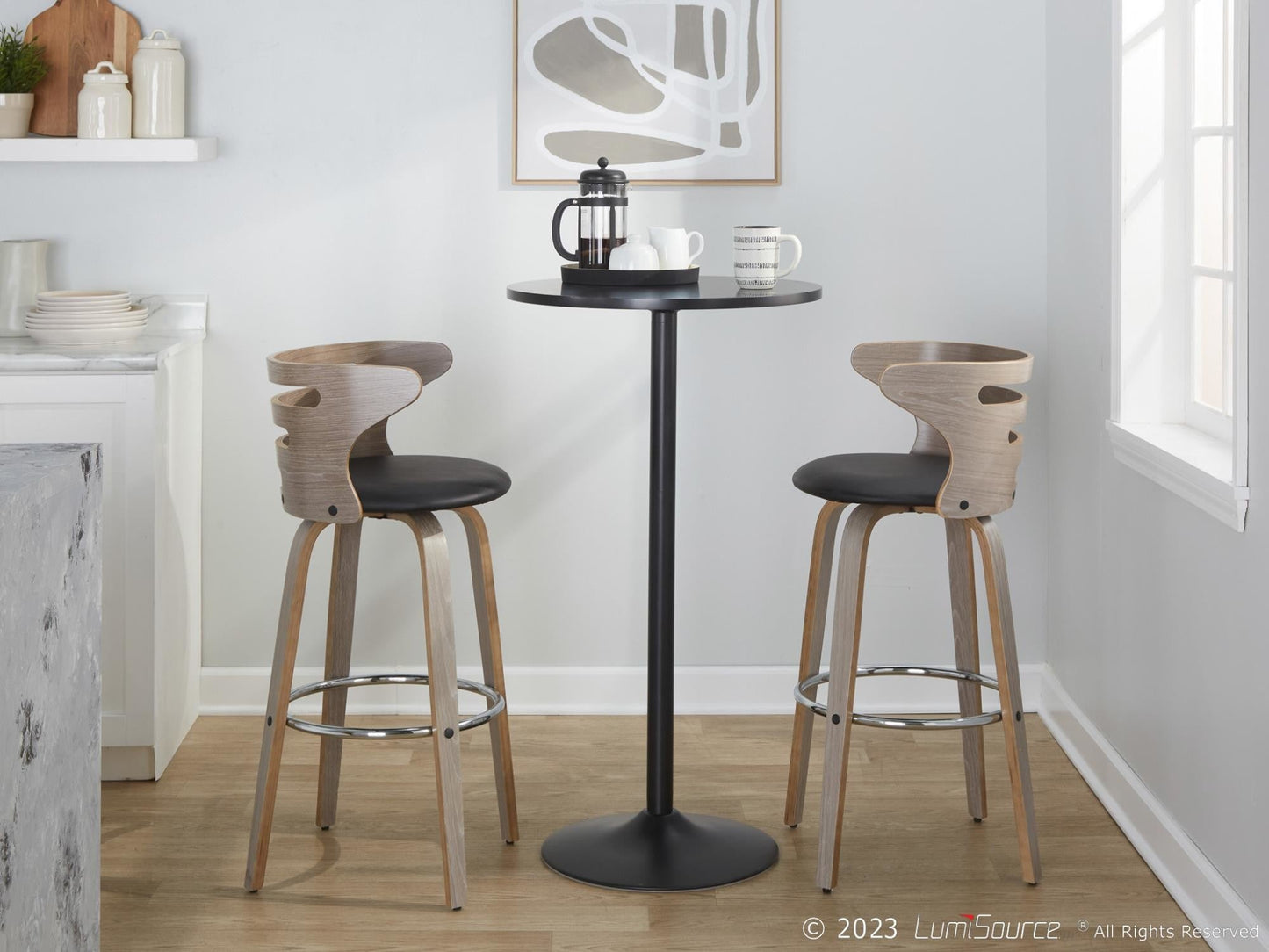Majestic Office Furniture 30" Fixed-Height Barstool - Set of 2