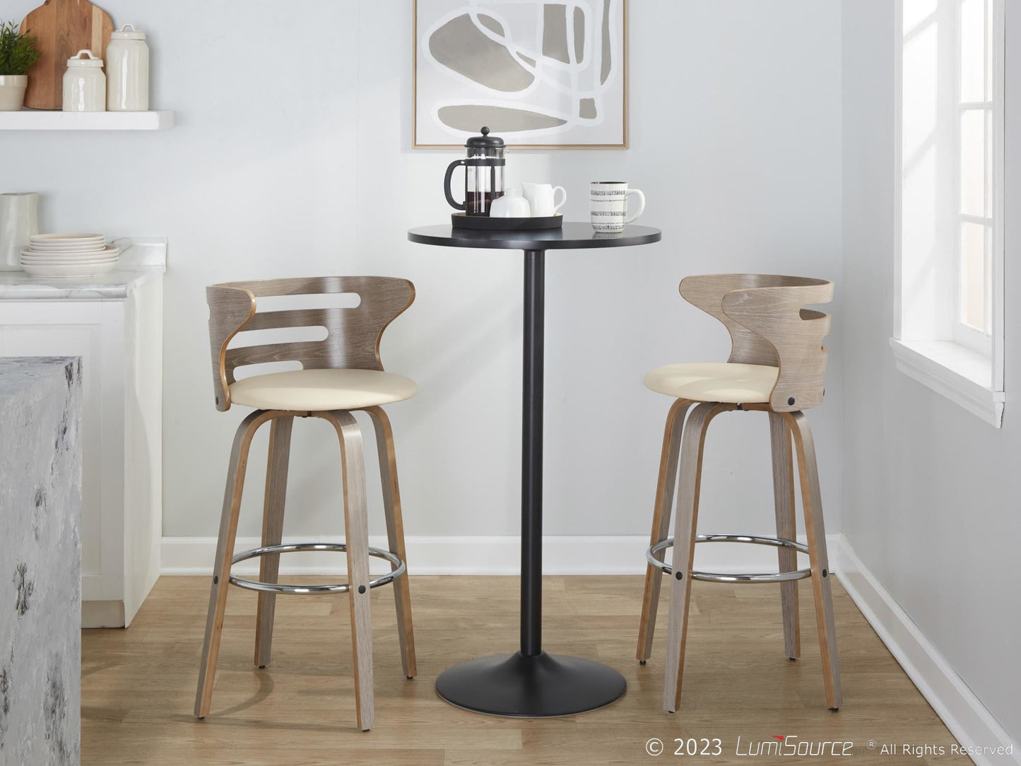 Majestic Office Furniture 30" Fixed-Height Barstool - Set of 2