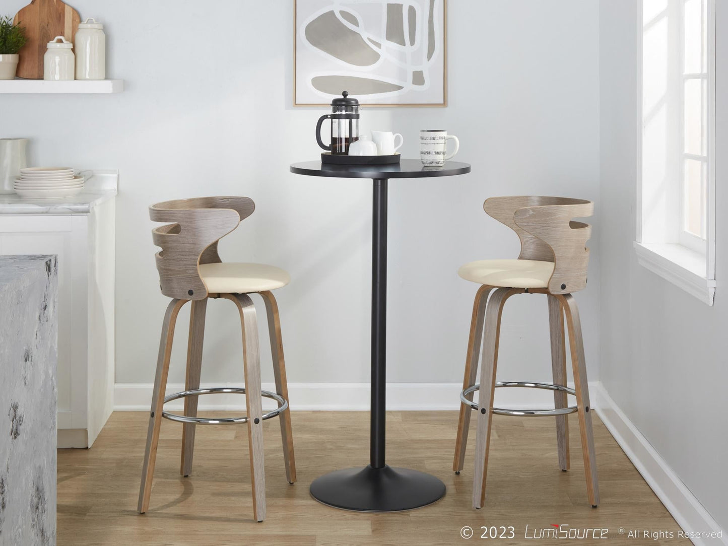 Majestic Office Furniture 30" Fixed-Height Barstool - Set of 2