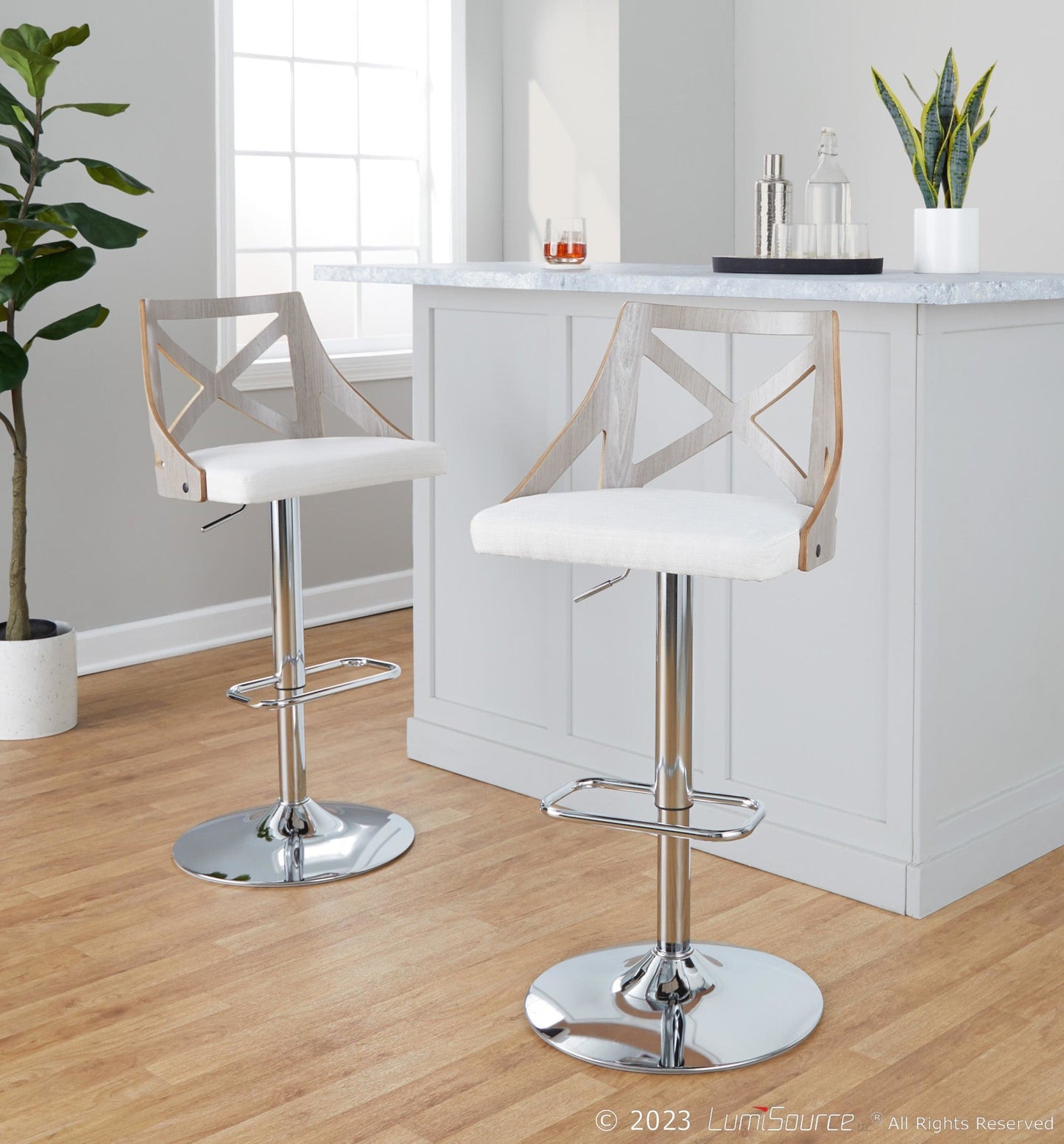 Majestic Office Furniture Adjustable Barstool - Set of 2