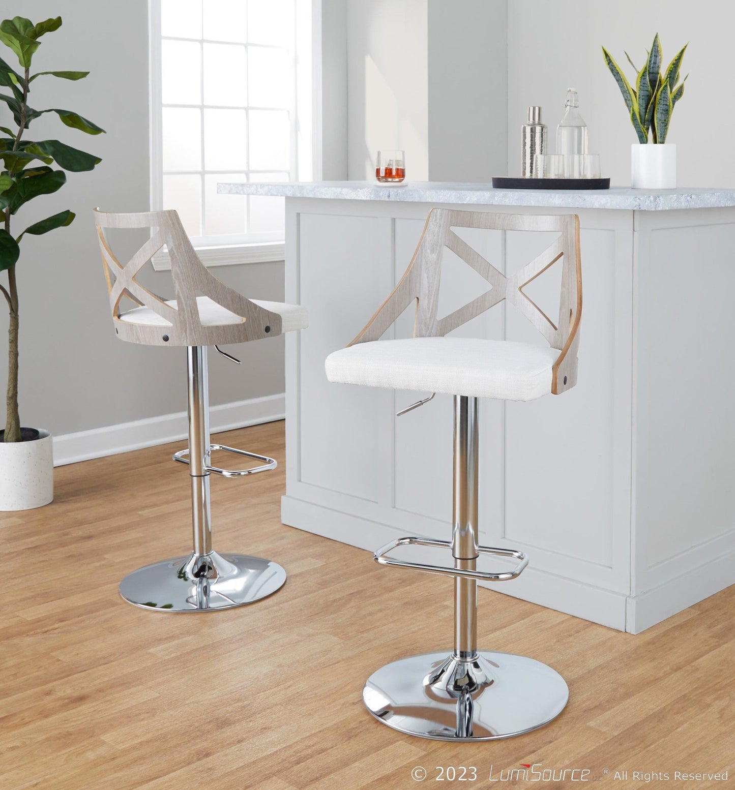Majestic Office Furniture Adjustable Barstool - Set of 2